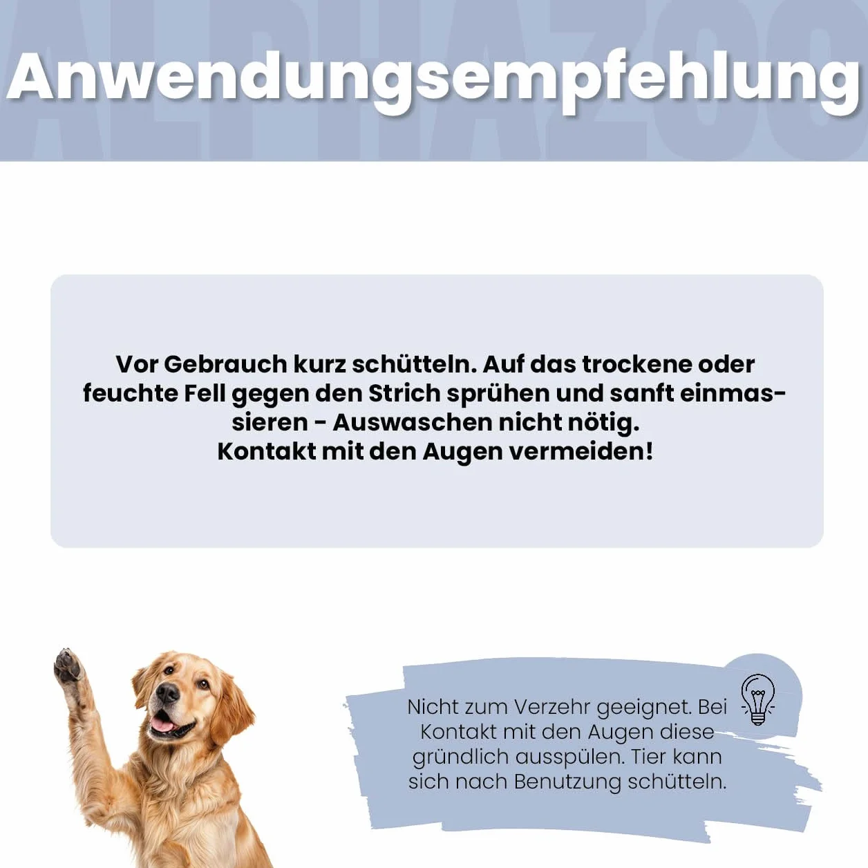 Alphazoo Sensibelchen spray do sierści dla psów 250 ml – delikatna pielęgnacja dla wrażliwych psów, ułatwia czesanie