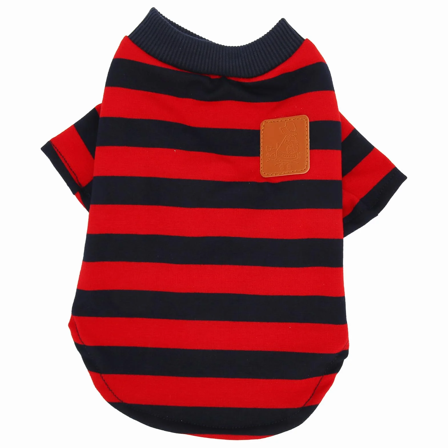 Sweter dla Psa w Paski, Elastyczne Nogawki Miękki T-shirt dla Psa Łatwe Zakładanie i Zdejmowanie Klasyczny Oddychający 2 Nogawki Na Co dzień Na Lato (L)
