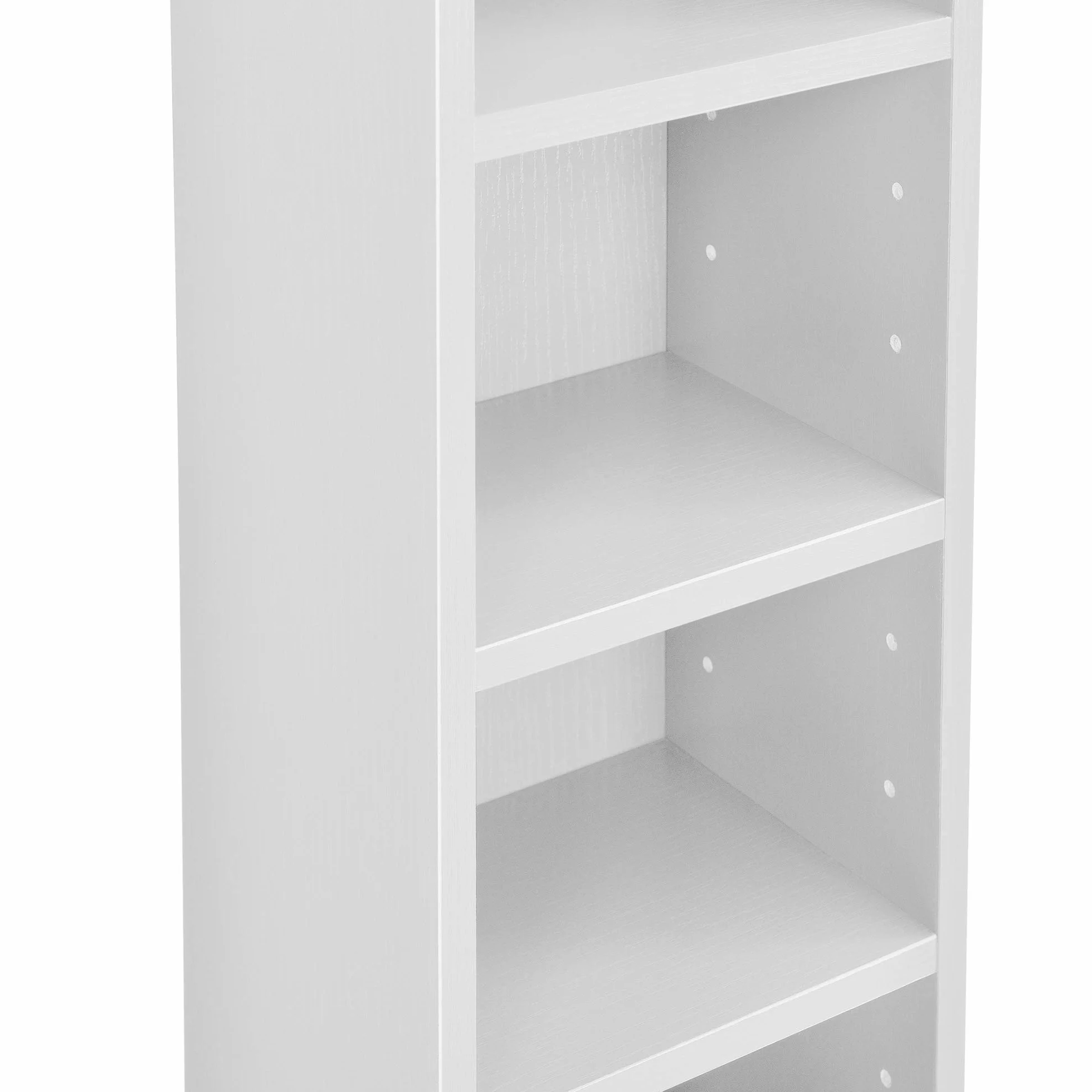 [en.casa] Regał na płyty CD Aventoft 175 x 20 x 20 cm, regał na książki, regał stojący, do przechowywania, 12 przegródek, biały