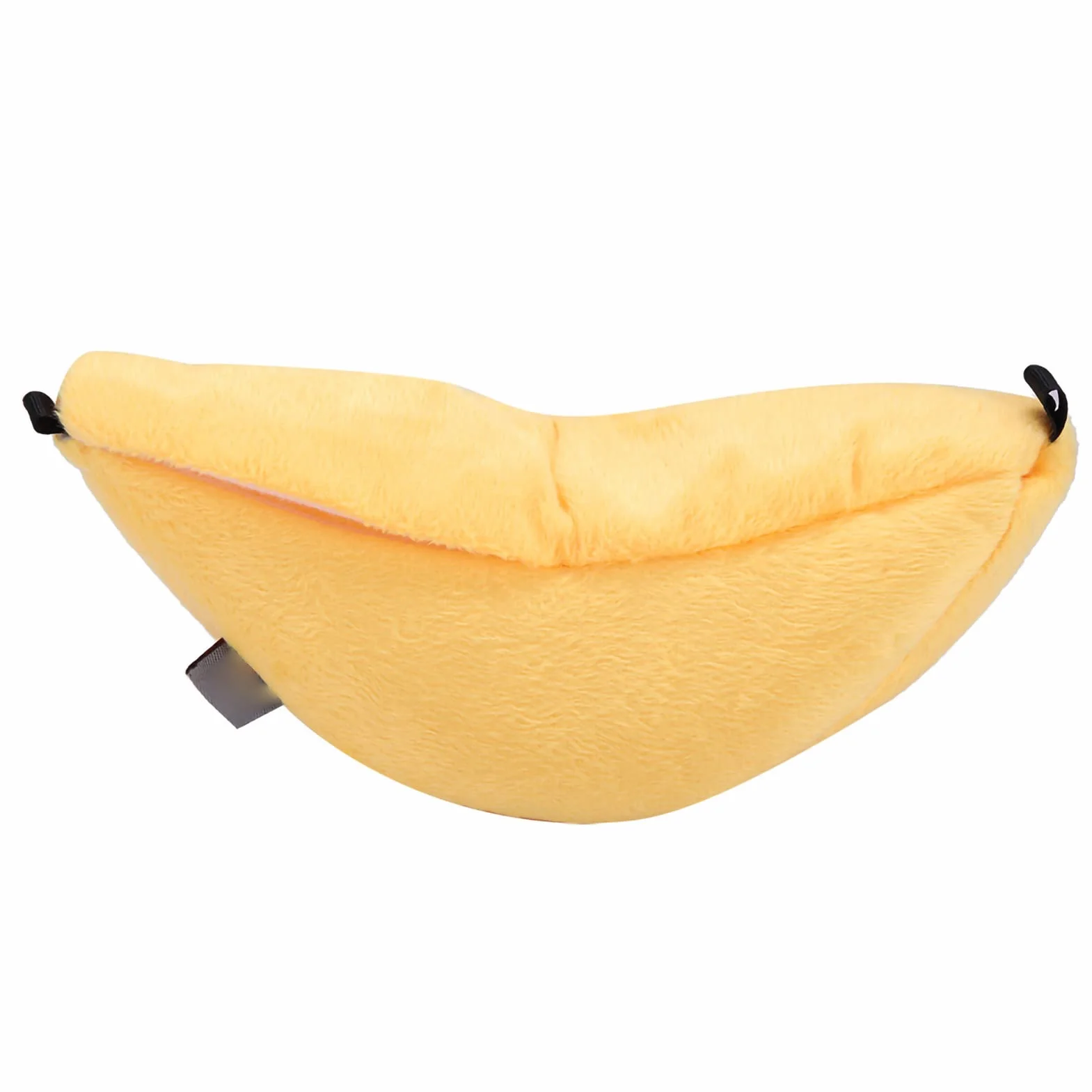 Wiszące Łóżko dla Chomika w Kształcie Banana, Żółte, Aksamit, 21x6.5cm, Dom do Spania dla Małych Zwierząt