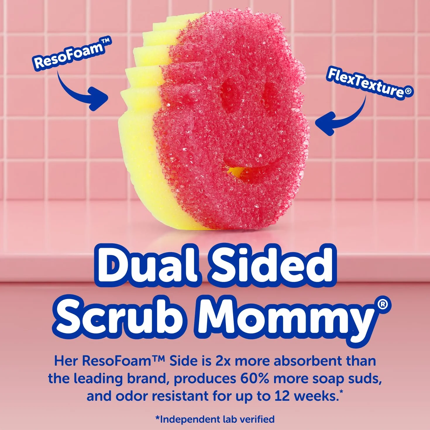 Scrub Daddy Gąbki 4ct + Scrub Mommy 4ct - Wielofunkcyjne gąbki do naczyń bez zarysowań - Bez BPA i wykonane z pianki polimerowej - Odporna na plamy i zapachy gąbka kuchenna (8 sztuk)