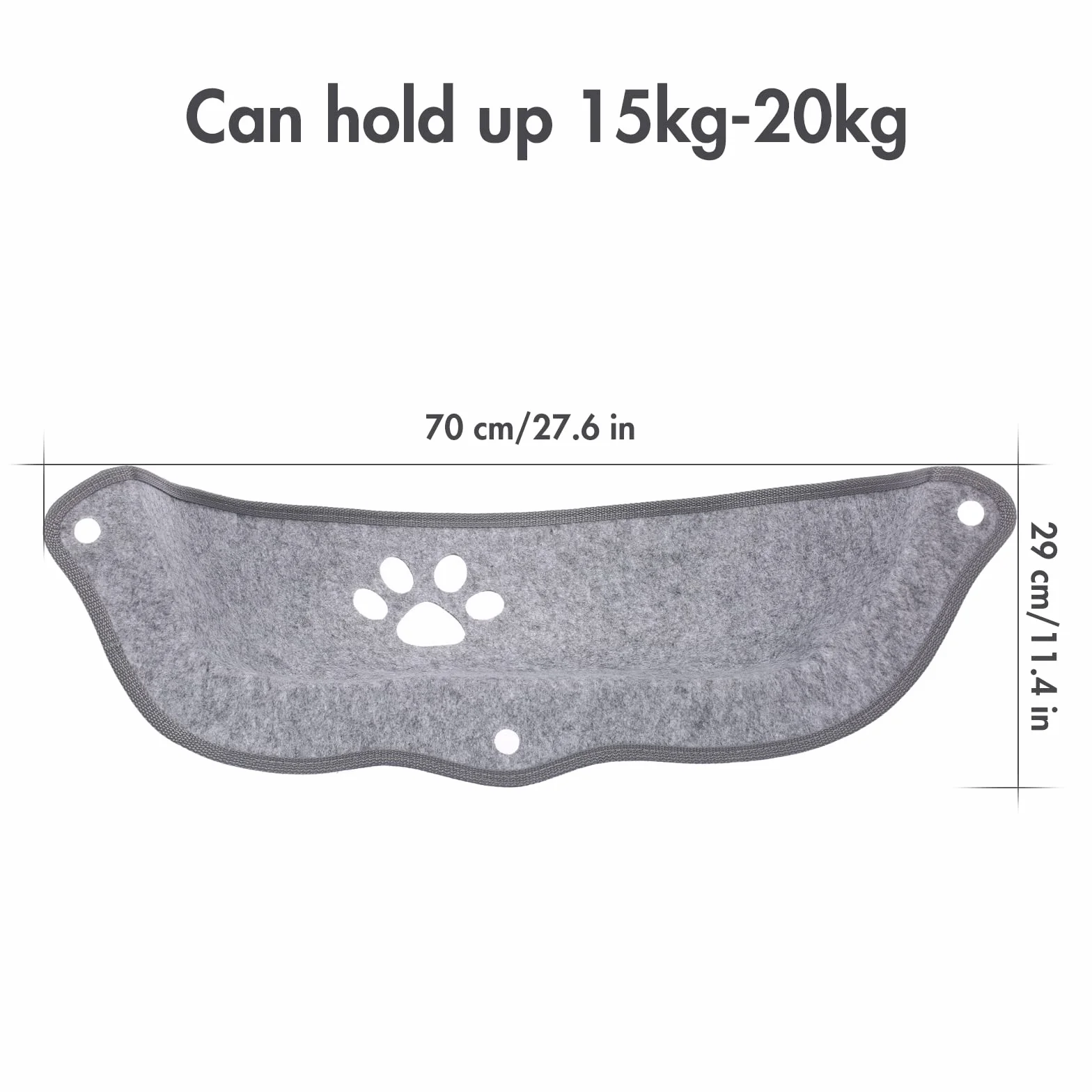 Aoresac Miejsce na okno dla kotów z matami i przyssawką, do 20 kg, 70 cm x 29 cm