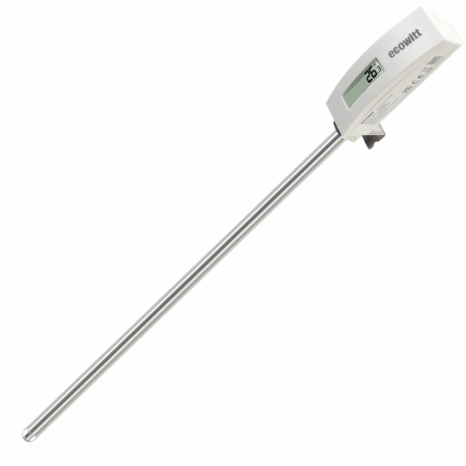 ECOWITT WN34 czujnik temperatury gleby, wodoodporny cyfrowy tester gleby z wyświetlaczem LCD, 11.8-calowy czujnik temperatury do ogrodu, gospodarstwa, trawnika, użytku wewnątrz i na zewnątrz