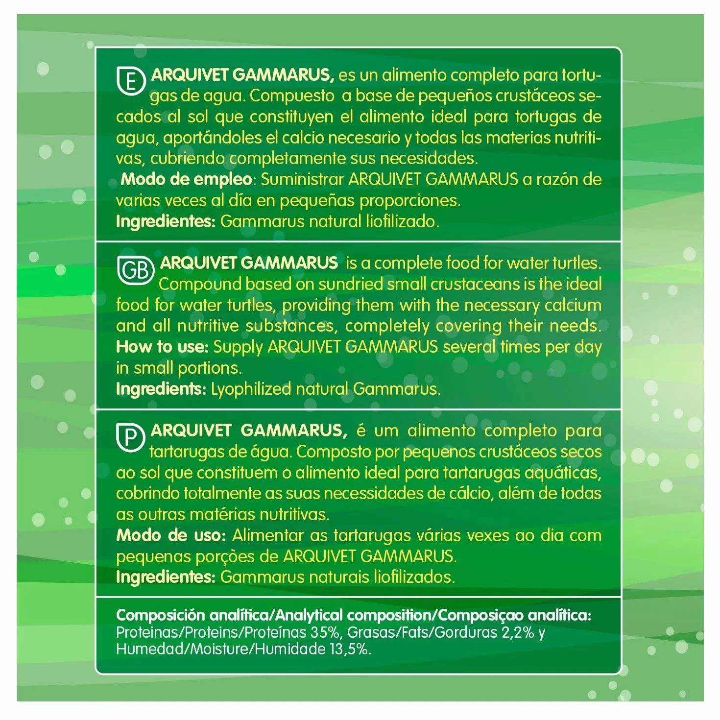 ARQUIVET Gammarus 105 ml - Pełna karma dla żółwi wodnych
