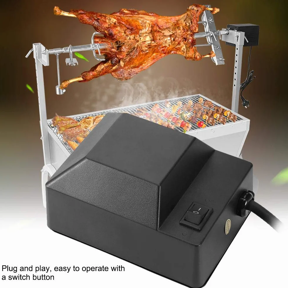 Silnik do pieczenia grill silnik rożna grill gazowy elektryczny główny silnik rożna wodoodporny silnik grilla na baterie, wtyczka EU 220V