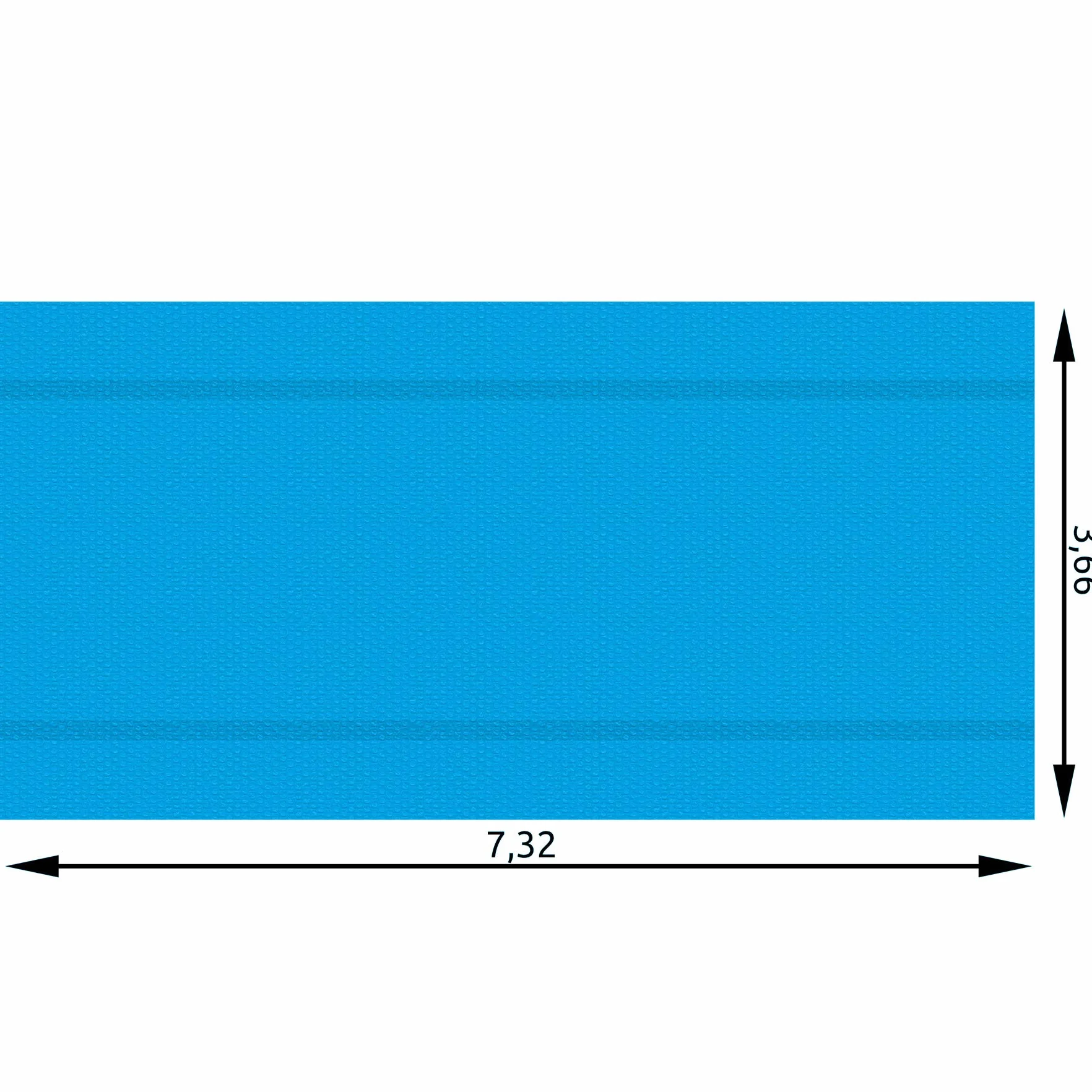 TecTake 800711 plandeka na basen, folia solarna prostokątna, łatwa do przycięcia, niebieska - różne rozmiary (3,66 x 7,32 m | 403105)