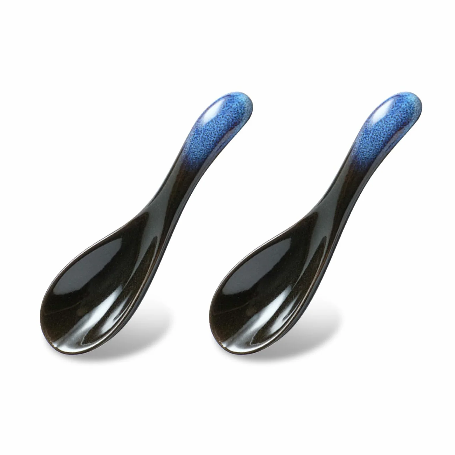 2 sztuki chińskich łyżek porcelanowych, azjatyckich łyżek do zupy, ceramiczna łyżka do zupy, łyżki do ramenu, japońskie łyżki do serwowania misek ryżowych, ramen, przystawek, deserów, białe
