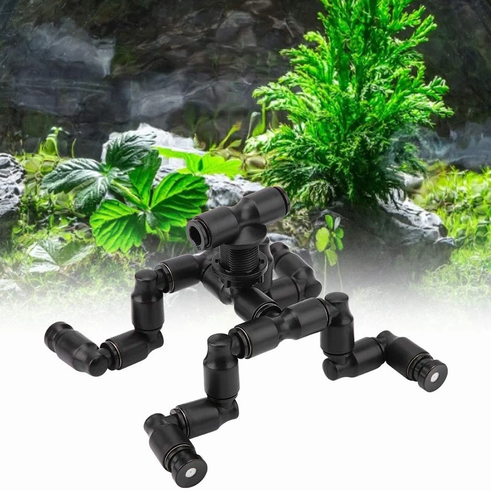 Gady Dysza do Terrarium, Plastikowe Gady Fogger Mist Sprinkler Zbiornik Lasu Deszczowego Regulowana Dysza Chłodząca 360 dla Zwierząt Domowych System Chłodzenia Zwierząt Domowych