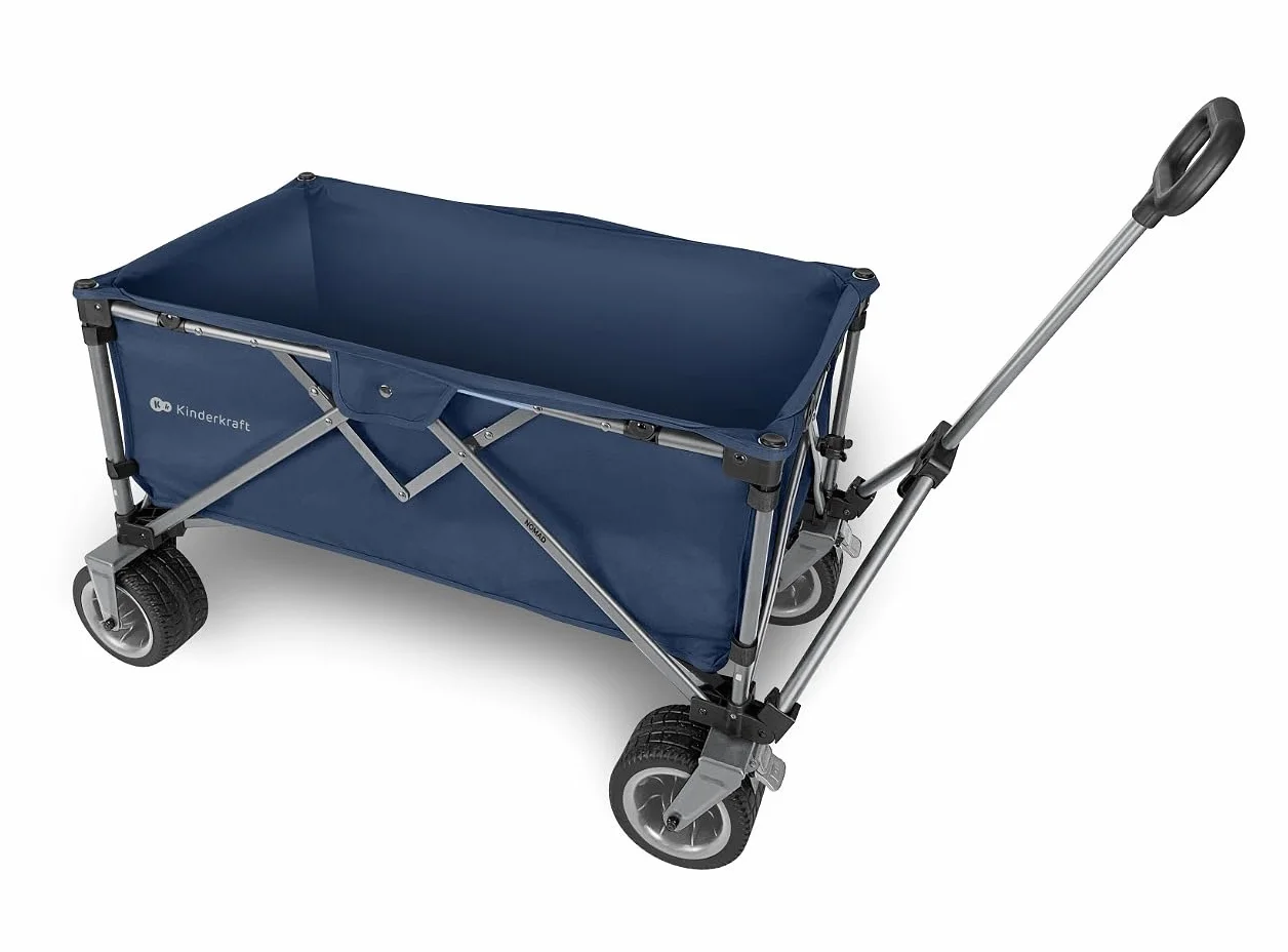 Kinderkraft Wózek składany, wózek plażowy, udźwig do 130 kg, niebieski