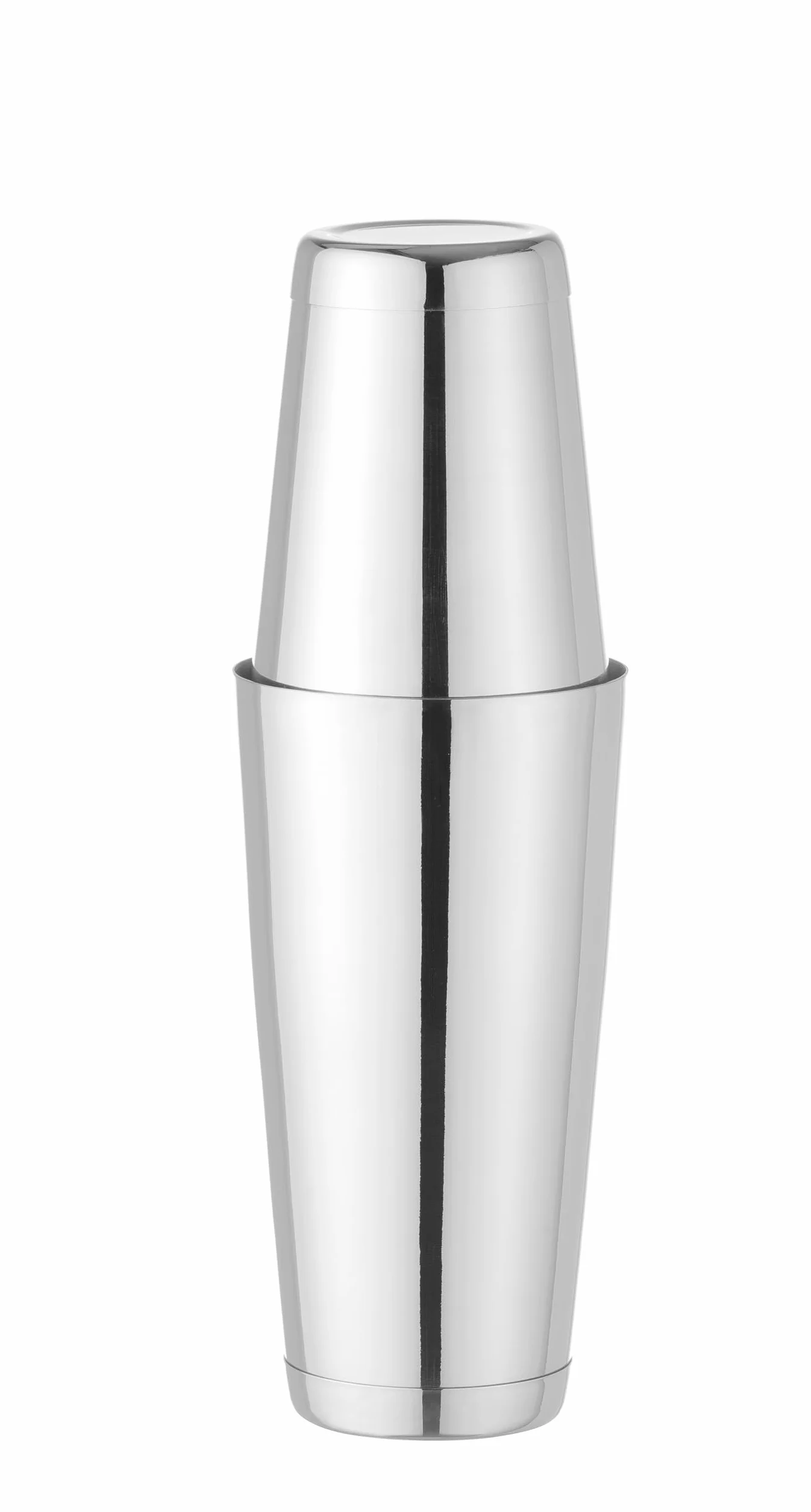 HENDI Shaker do koktajli, BarUp, Tin-on-Tin Boston shaker do koktajli, wysoki połysk, mikser do koktajli z 2 wyważonymi kubkami: 0,6L i 0,8L, stal nierdzewna