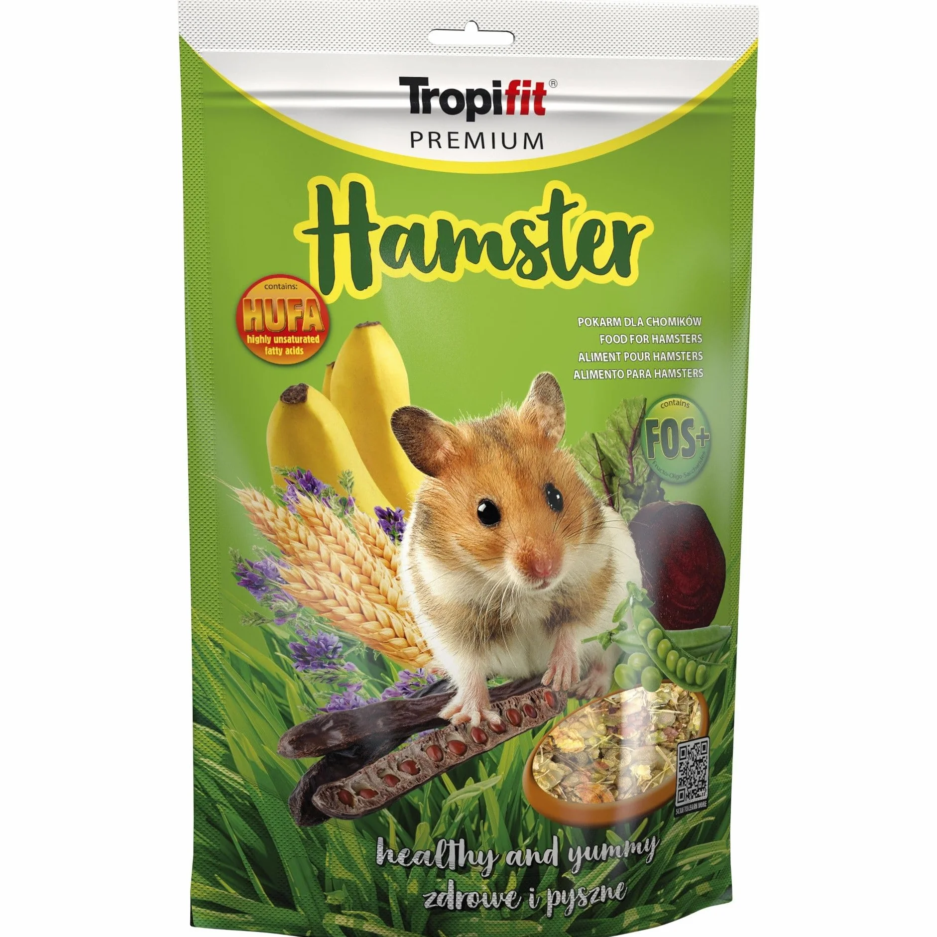 HAMSTER pełnowartościowy pokarm dla chomików z bananem i lucerną 500G