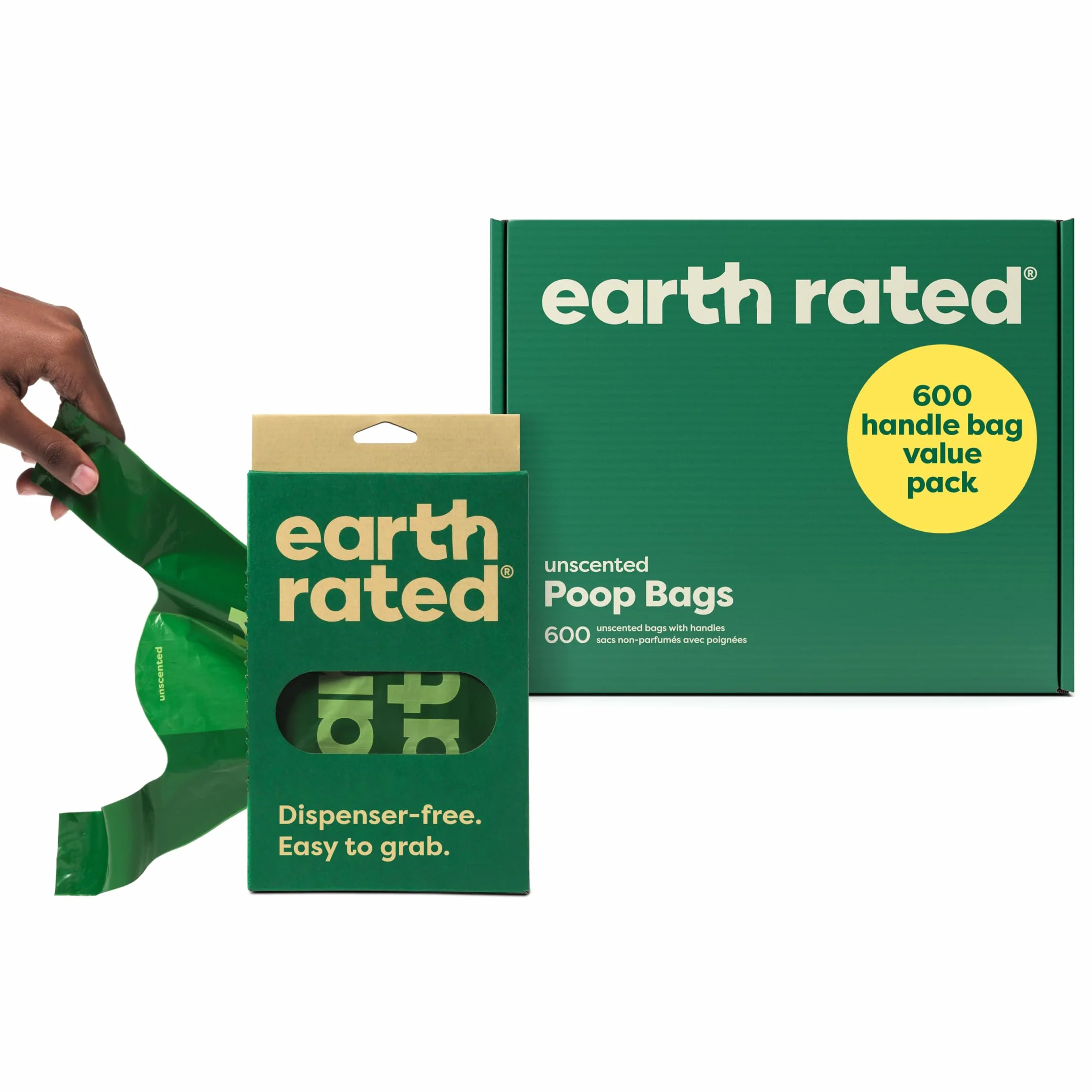 Earth Rated Woreczki na Psie Odchody Zestaw Oszczędnościowy 600 Sztuk Bezzapachowe Szczelne