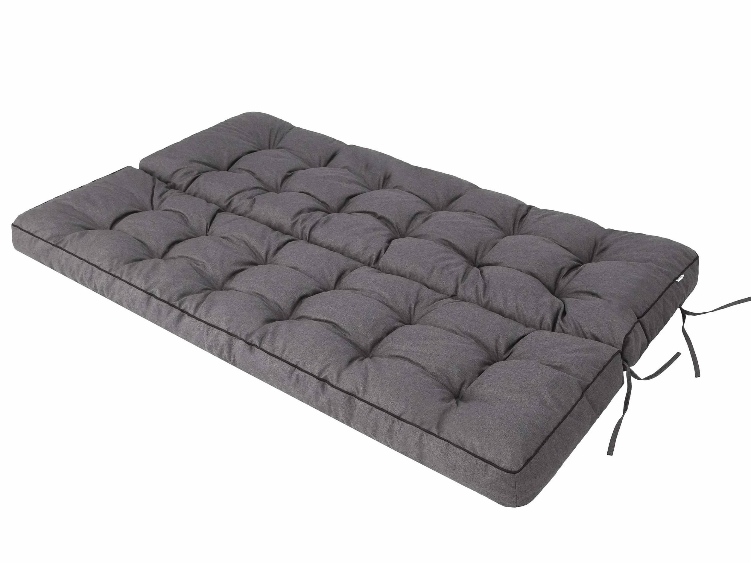 PillowPrim Nakładka na siedzisko na huśtawkę ogrodową, 120 cm, wygodna nakładka na ławkę z oparciem, nadaje się do przyczep kempingowych, grafitowa