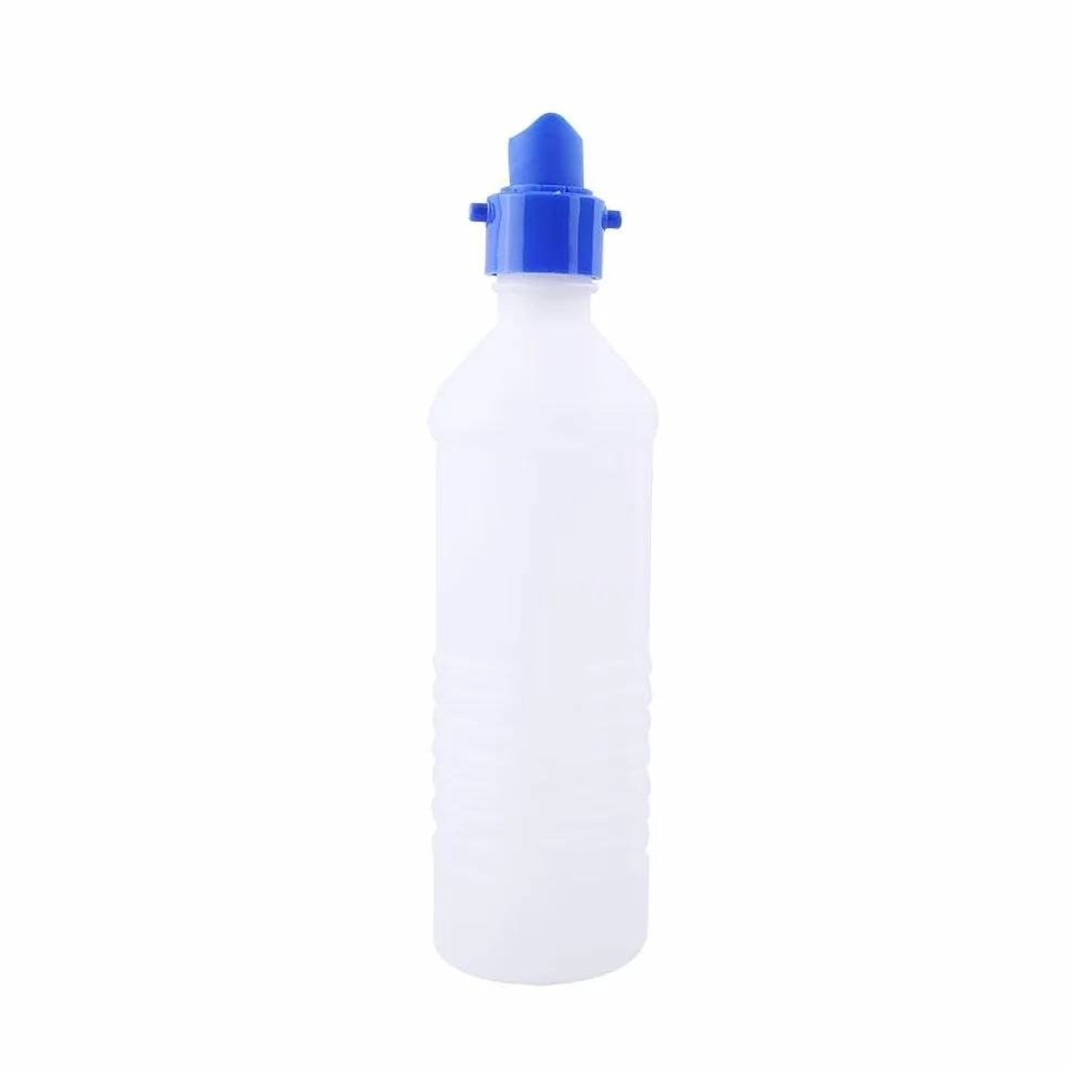 Butelka do picia Psy Podróżna butelka wody pitnej 250 ml / 500 ml Przenośna butelka podróżna dla zwierząt Psy Koty Dozownik wody Składana butelka do picia dla psów (500 ml-niebieska)
