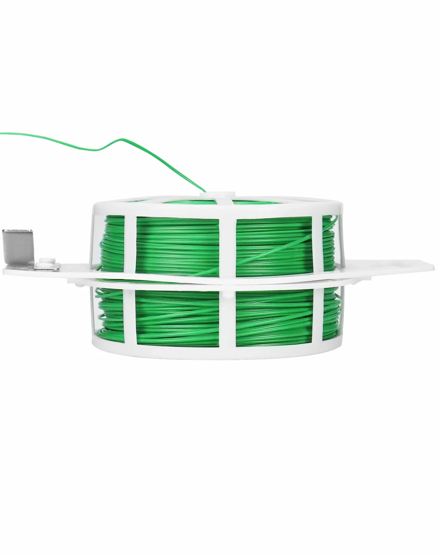 QWORK® Plant Wire Zielony drut wiążący z wbudowanym przecinakiem 200m do roślin, kwiatów, organizowania linii danych