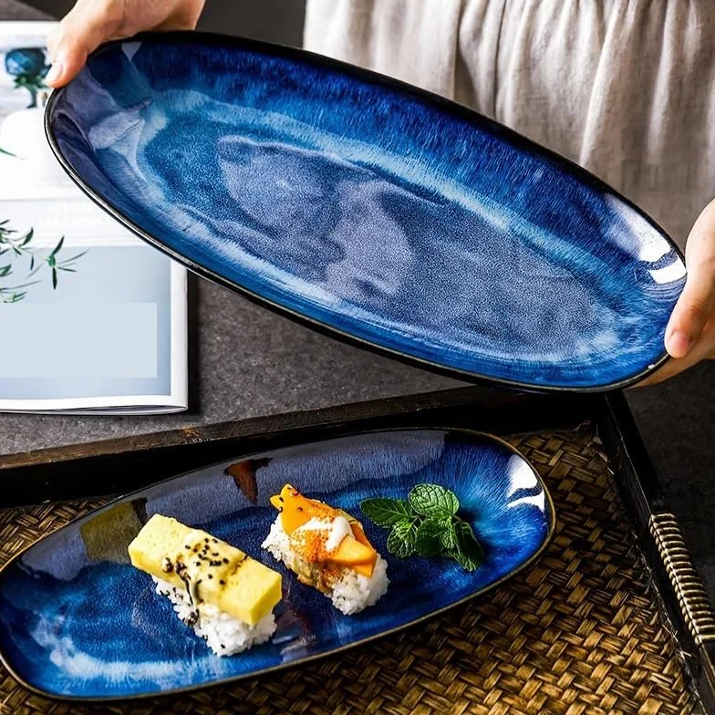 Talerze obiadowe japoński styl talerz domowe ryby gotowane na parze kreatywne sushi bardzo odpowiednie do restauracji, hoteli itp. Kuchenna salaterka