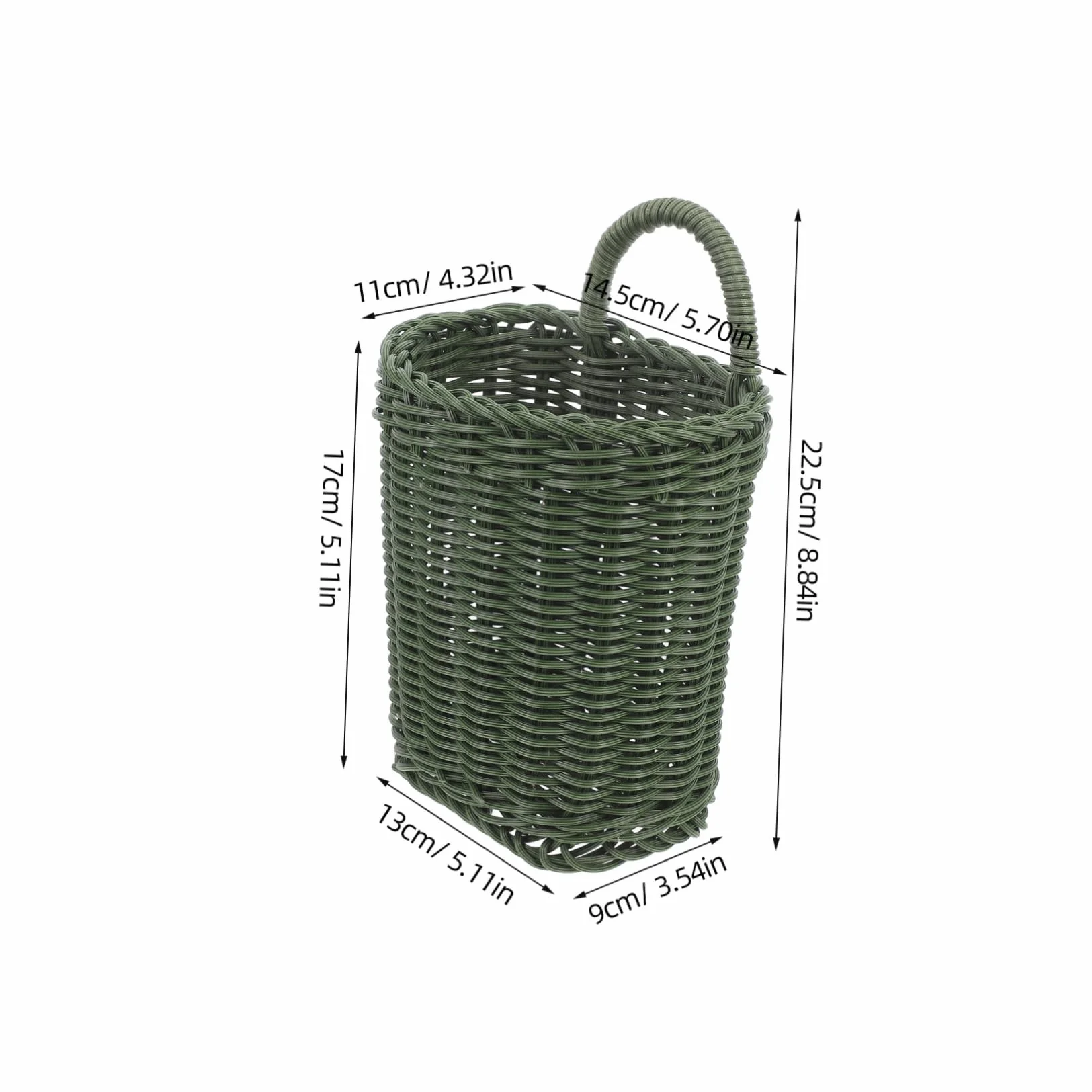 Koszyk Rattanowy Ścianę Do Przechowywania Cebuli i Czosnku Stylowy Woven Hanging Basket Do Organizacji Kuchni i Dekoracji Wnętrz