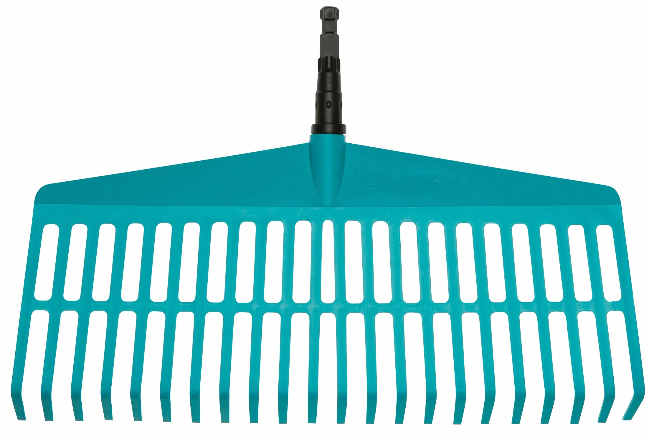 Gardena combisystem grabie: poręczne grabie do grabienia liści i skoszonej trawy, z wytrzymałymi zębami z tworzywa sztucznego, szerokość robocza 43 cm (3101-20)