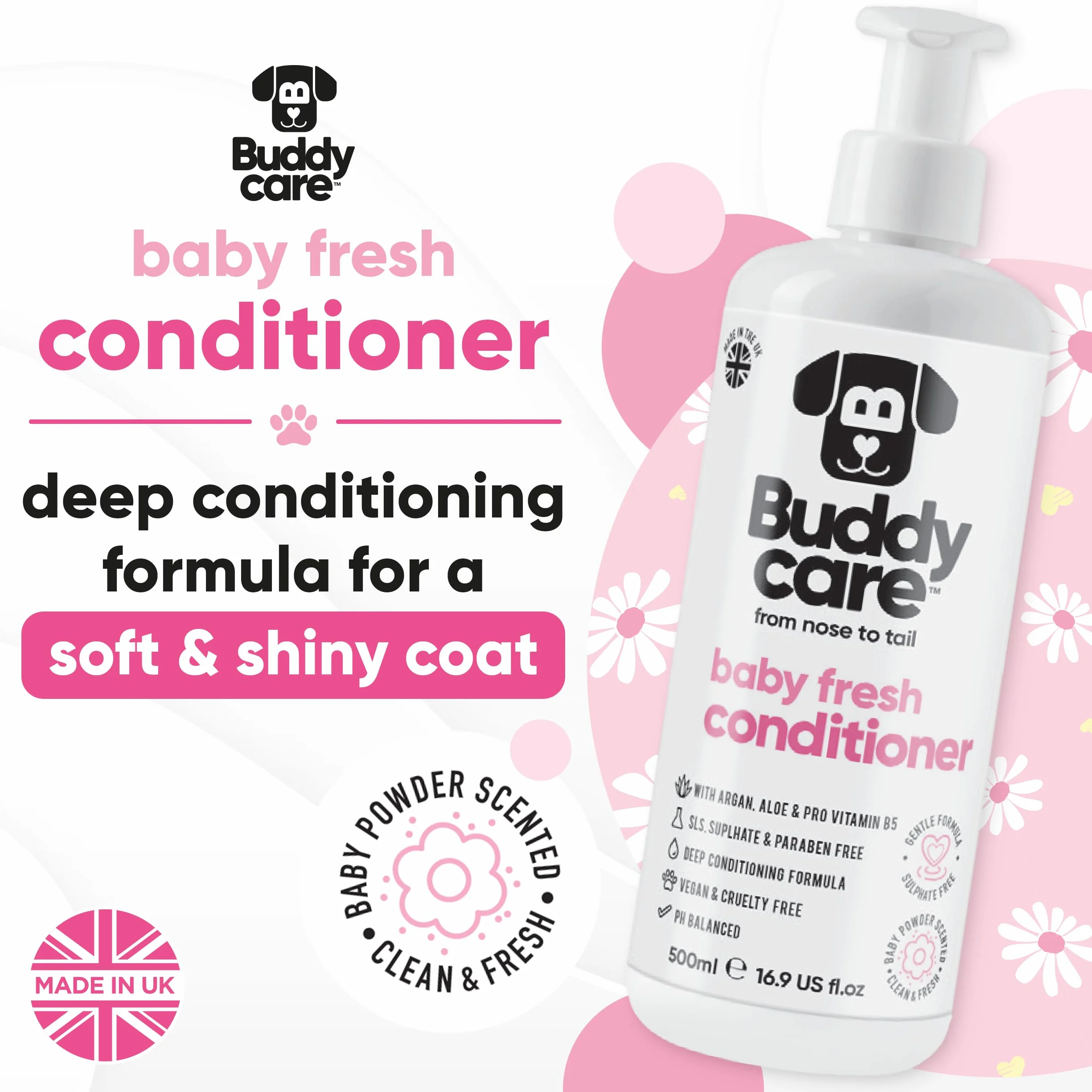 Buddycare Baby Fresh odżywka dla psów 500 ml z aloesem i prowitaminą B5