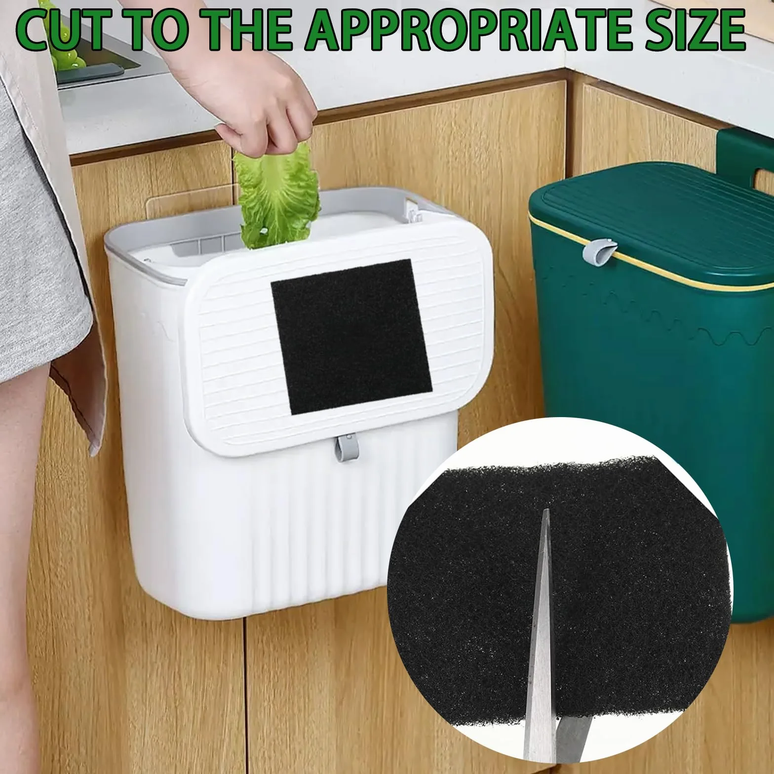 Filtr z węglem aktywnym, 10 sztuk, pojemnik na kompost, 11,5 x 10,5 cm, pojemnik na odpady organiczne, filtr z węglem aktywnym do kompostownika na odpady kuchenne, filtr zapachowy, pojemnik na