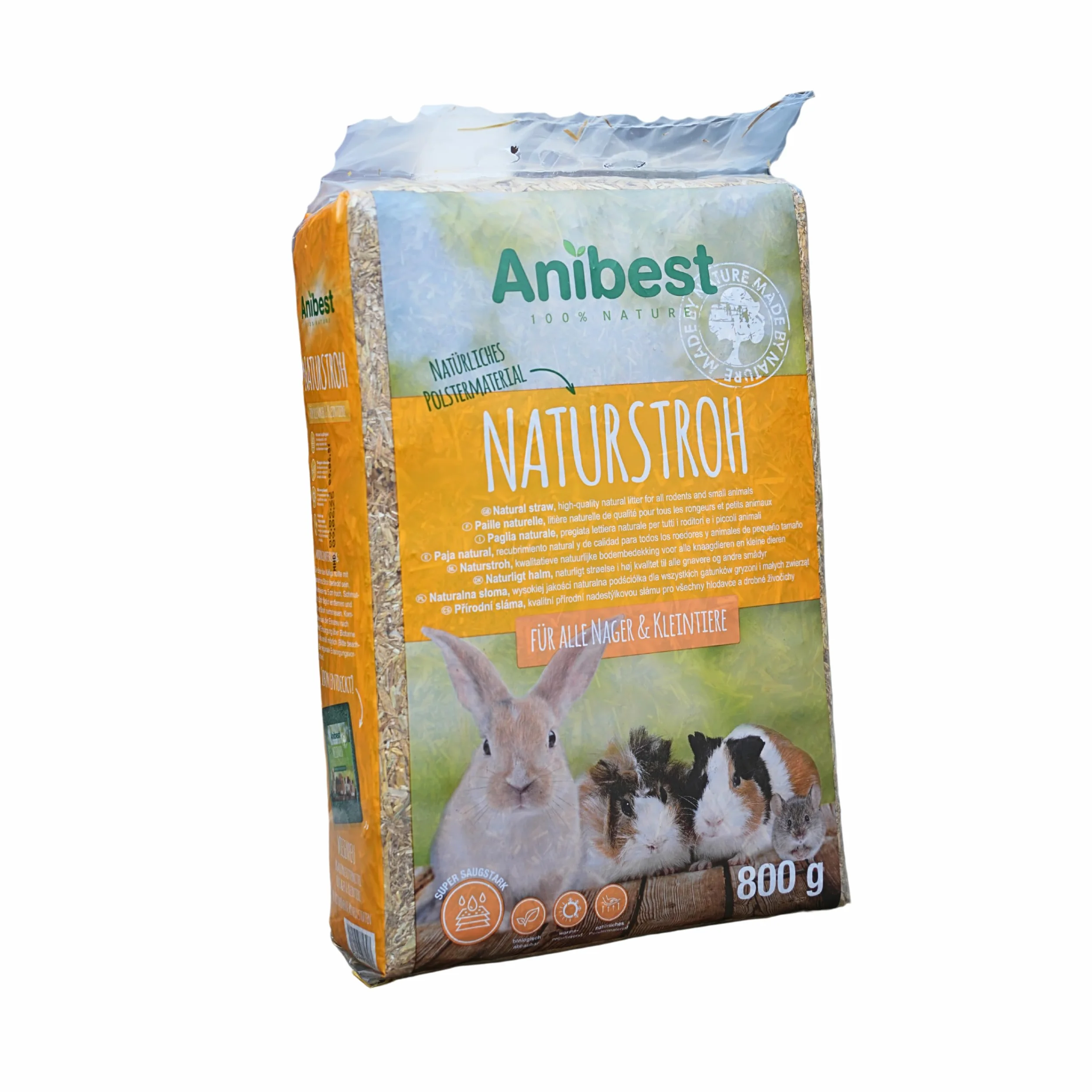 Anibest Naturalna słoma, żwirek dla małych zwierząt 100% naturalny ściółka dla gryzoni i królików
