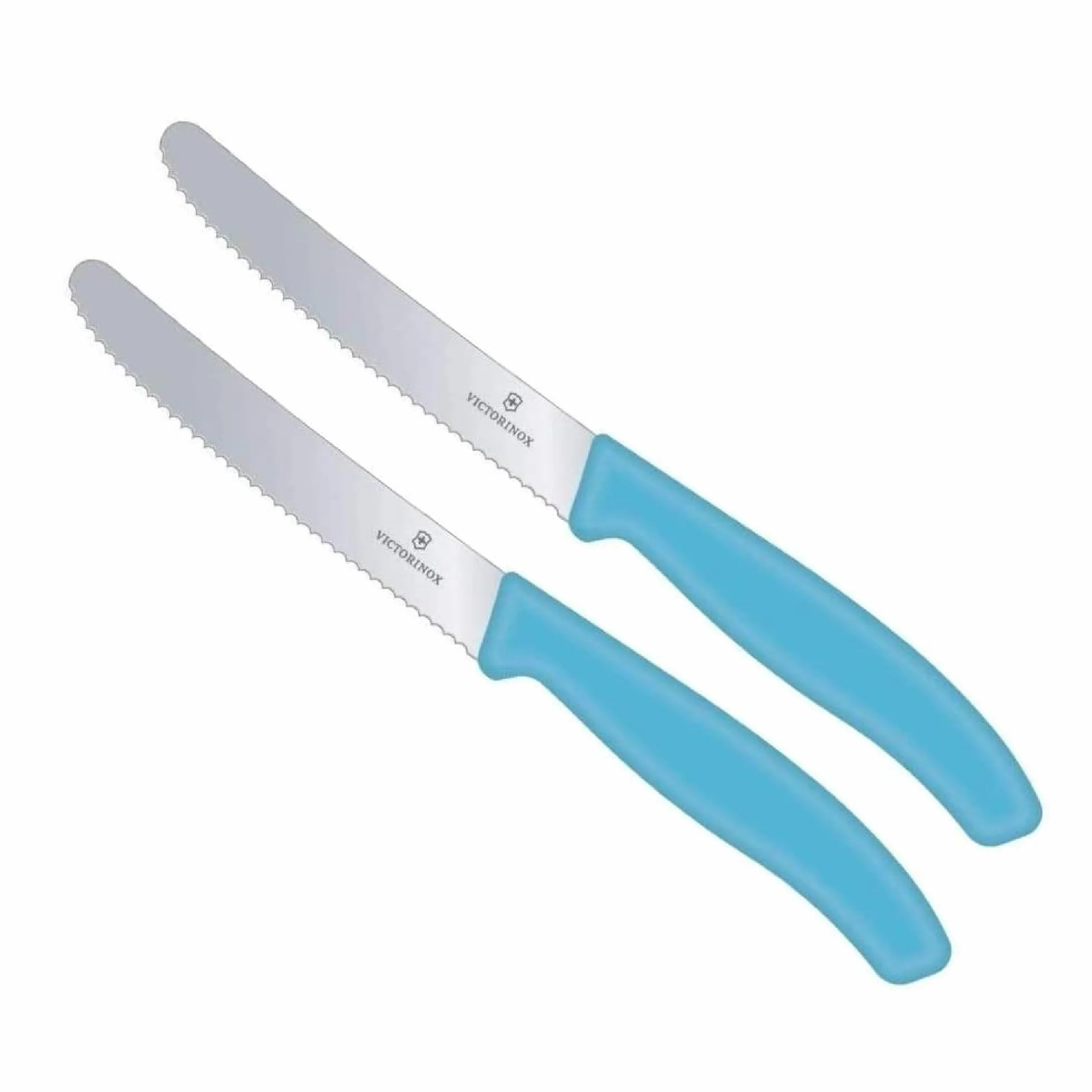 Victorinox Nóż stołowy Swiss Classic, 2 sztuki, kolor karaibski, wyprodukowano w Szwajcarii, idealny również jako nóż śniadaniowy