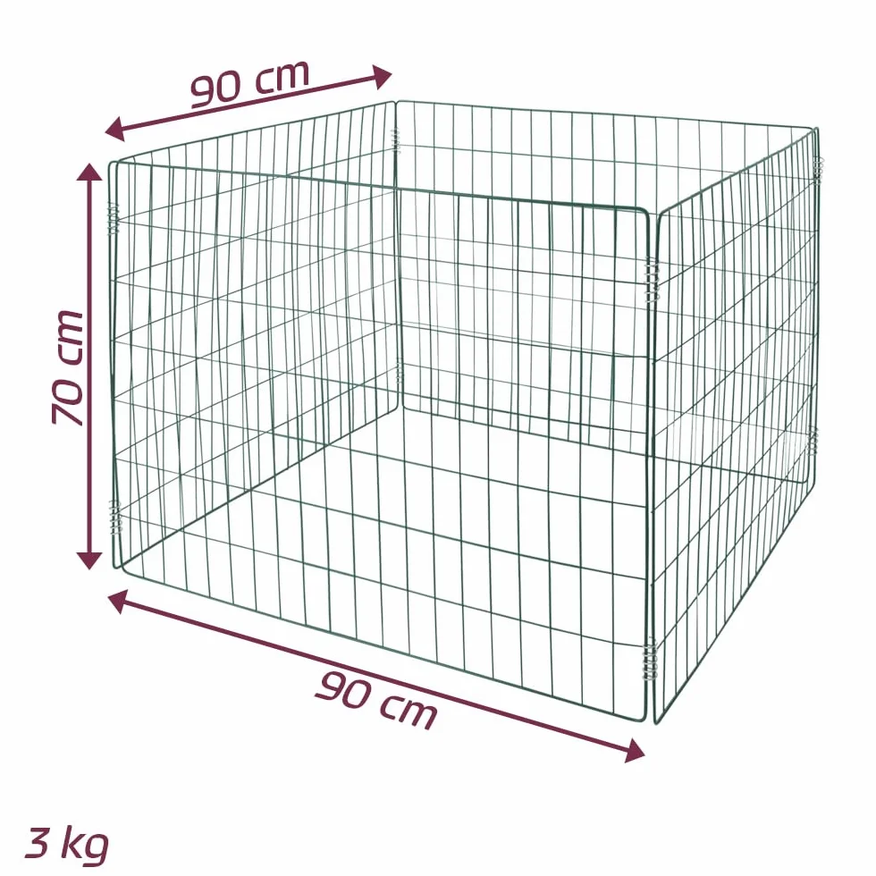 kompostownik metalowy kompostownik V2A 90x90x70 cm zielony ogrodowy kratka pojemnik kompostowy