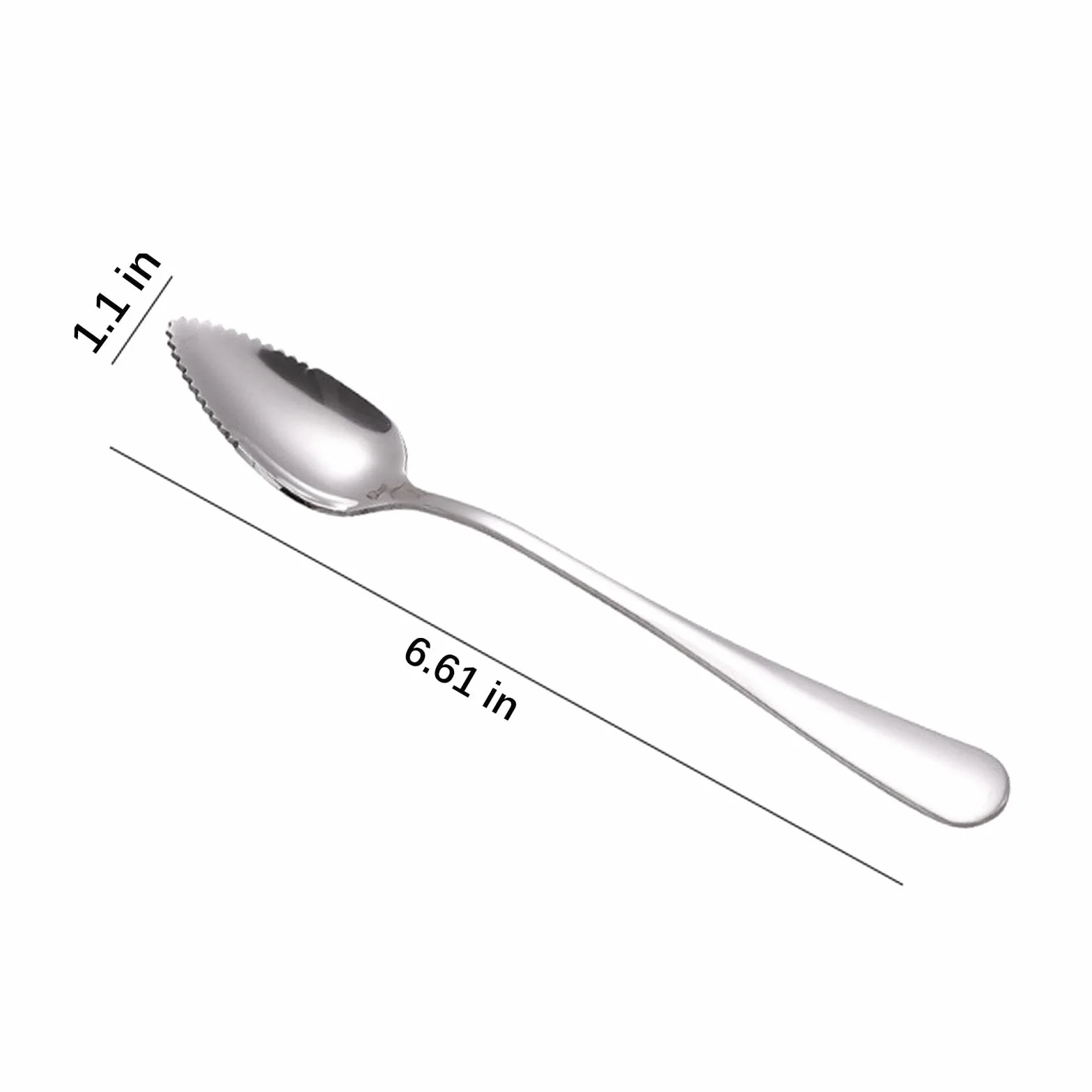 4PCS Kiwi Spoon,Łyżka Grejpfrutowa,Łyżeczka Z Ząbkami,Łyżeczka Ze Stali Nierdzewnej,Pożywienia Niemowląt Łyżka,Do Deserów,Owoców Ze Szlifem Falistym,Jabłek,Kiuiom