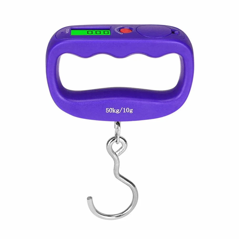 JFDBGU Portable Mini Digital Hand Held 50Kg Fish Hook Hanging Scale Electronic Weighting LED Display