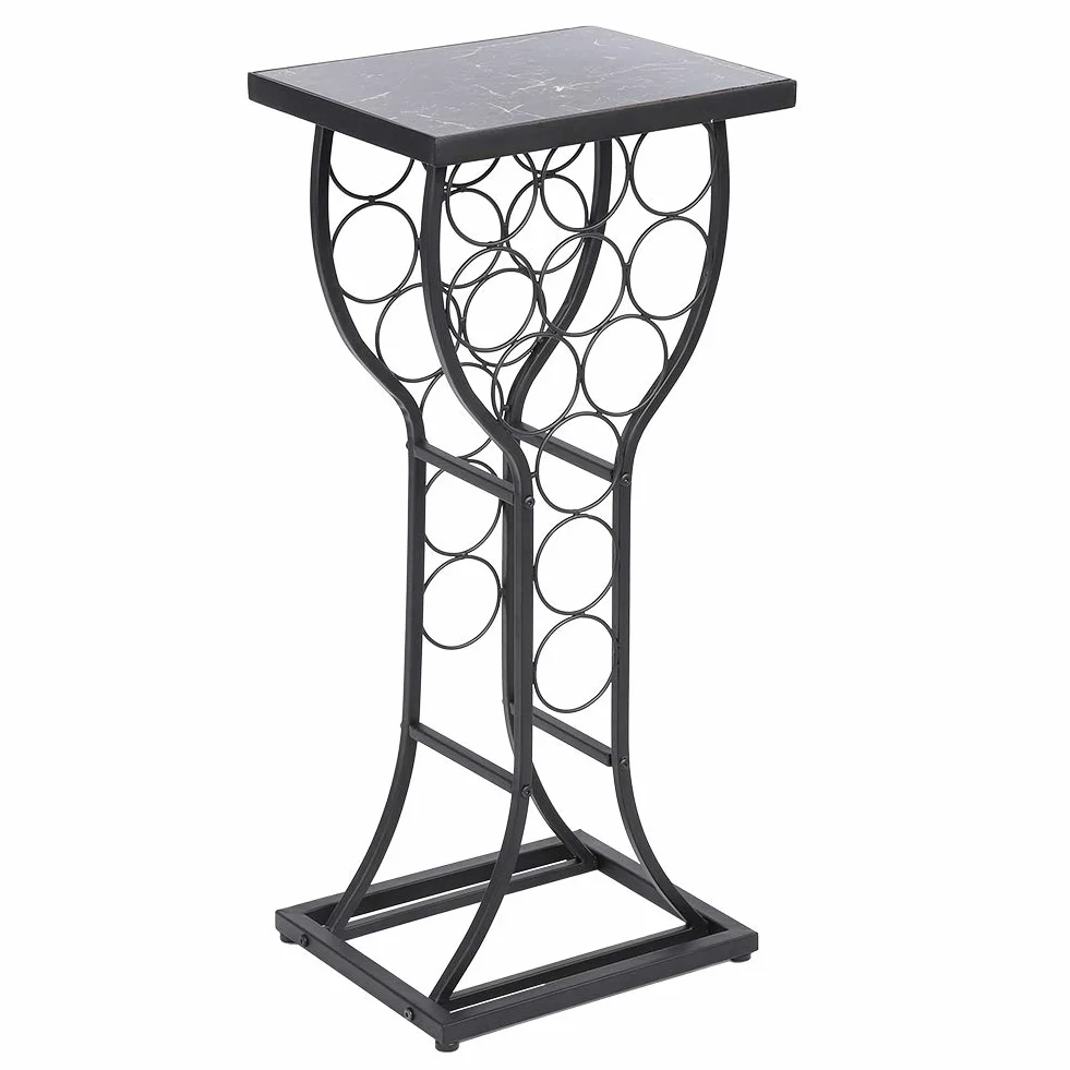 Uchwyt na wino, organizer na wino elegancki design Wysokiej jakości metal 11 butelek wina Wyświetlacz wina do domu