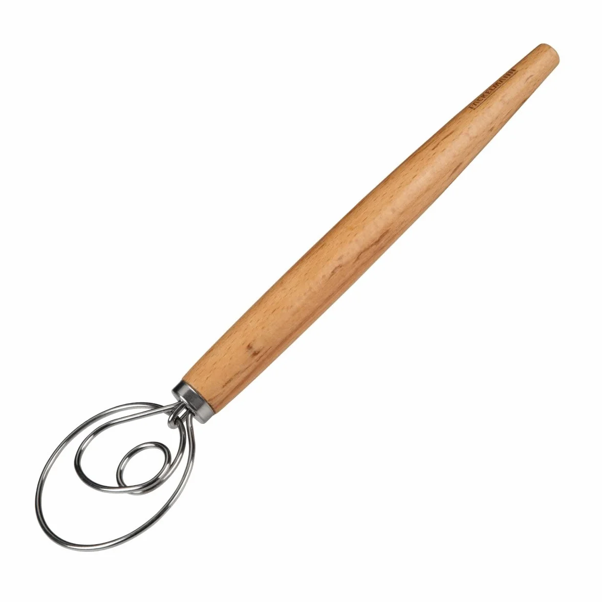 Fackelmann Trzepaczka do ciasta do makaronu, focaccia i ciasta – trzepaczka do przewiewnych ciast – duńska trzepaczka do mieszania z ergonomicznym uchwytem