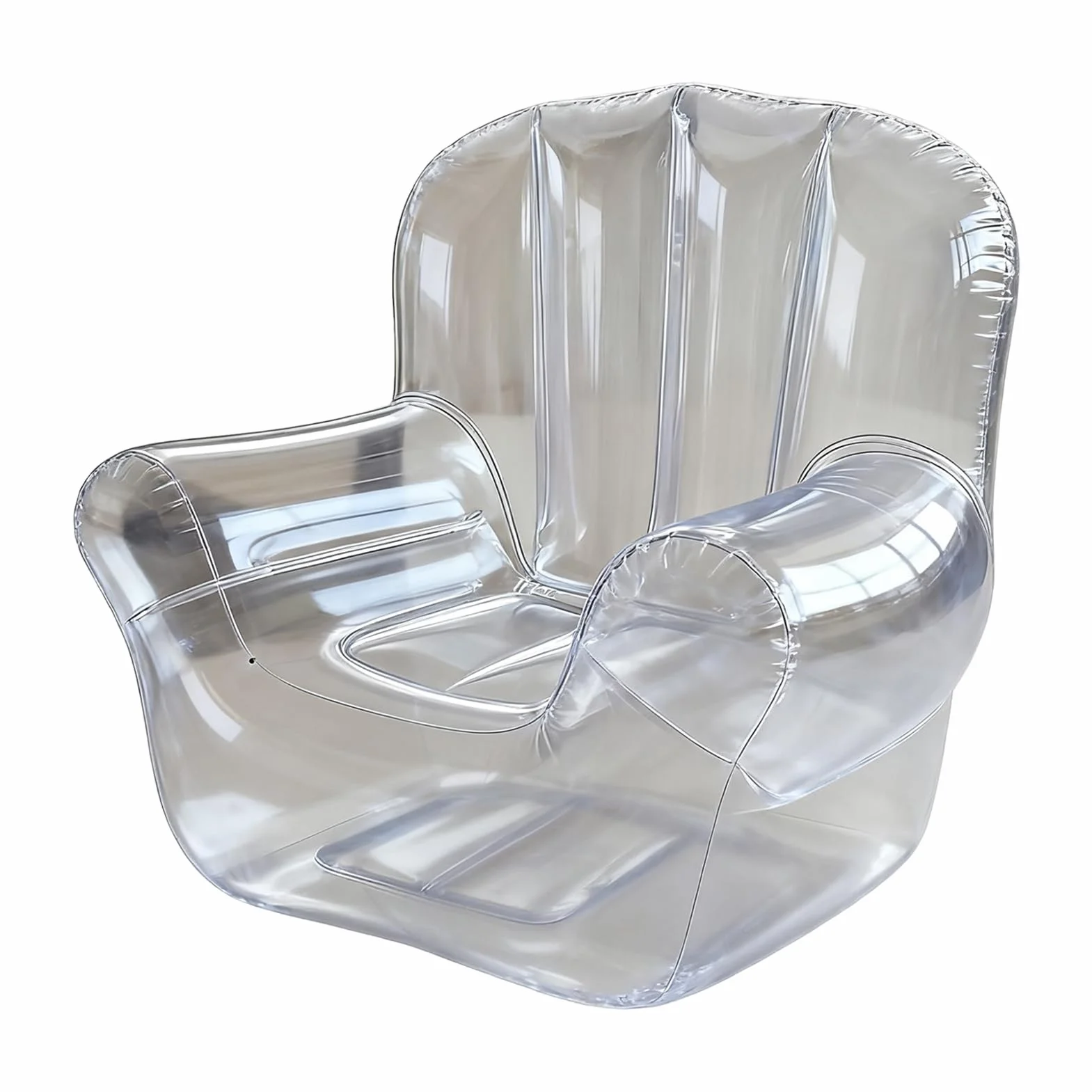 Nadmuchiwane krzesło – dmuchane meble dla dorosłych | ergonomiczna przezroczysta sofa do sypialni salonu podróży przy basenie balkon trawnik patio na zewnątrz dom wypoczynek komfort