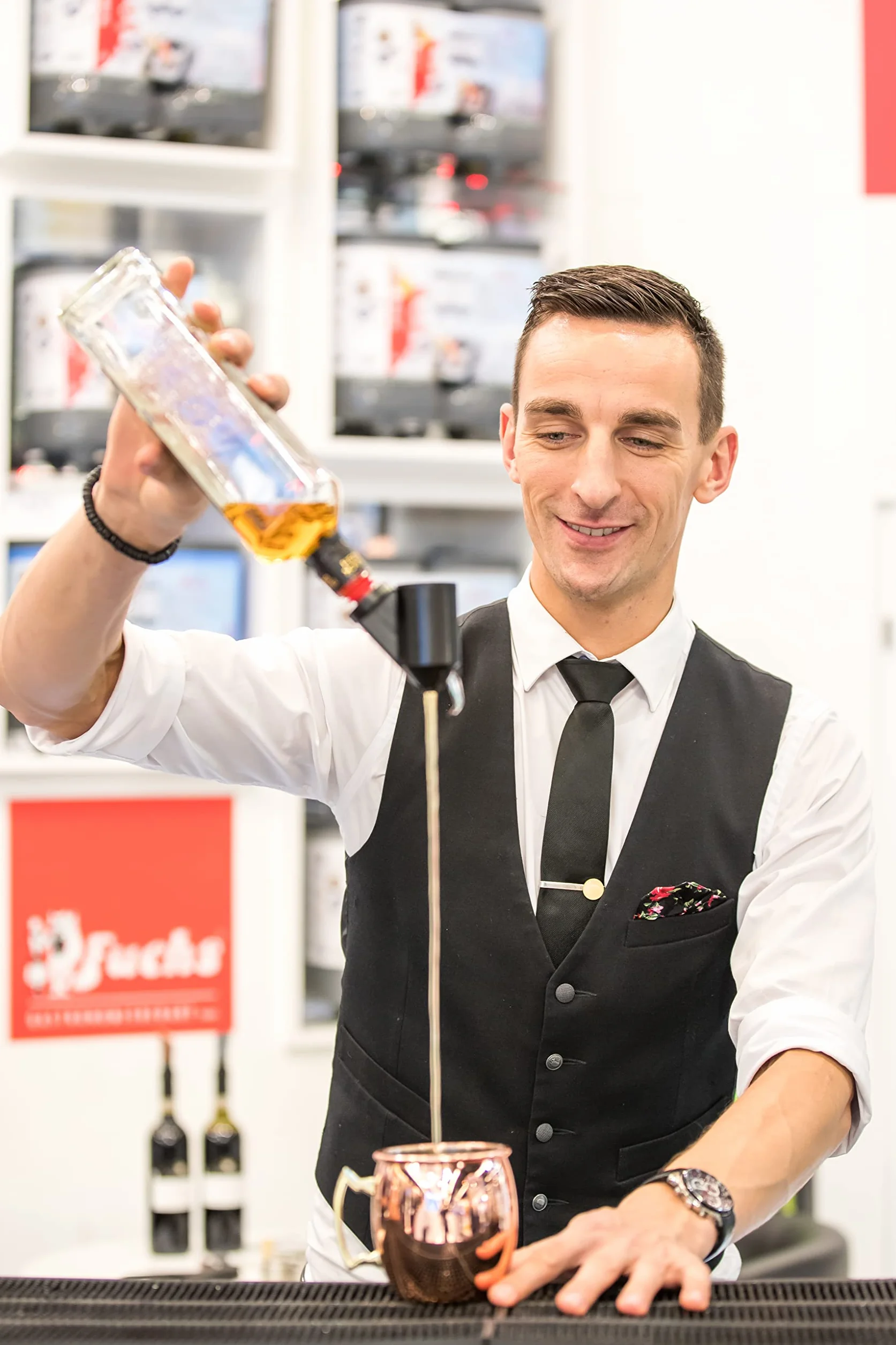 Bottle Master 3000-4,0 cl. = 40 ml. - Seryjny dozownik do butelek 0,5-1,5 l - czarny