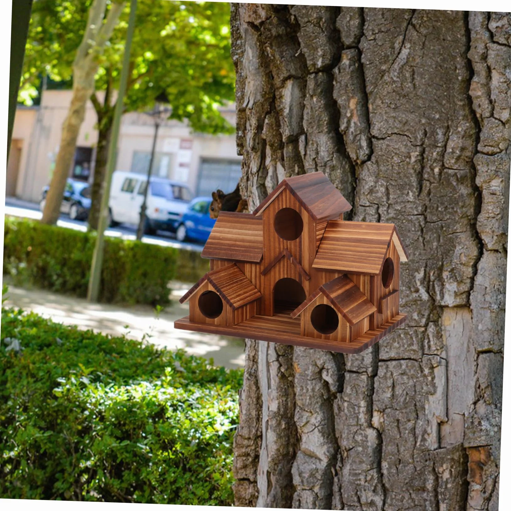 Mipcase Domek dla Papug na Zewnątrz Skrzynka Lęgowa Plac Zabaw