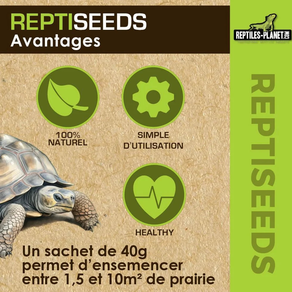 Reptiles Planet - Reptiseeds - Mieszanka nasion kiełkujących żółwia ziemnego - 100g
