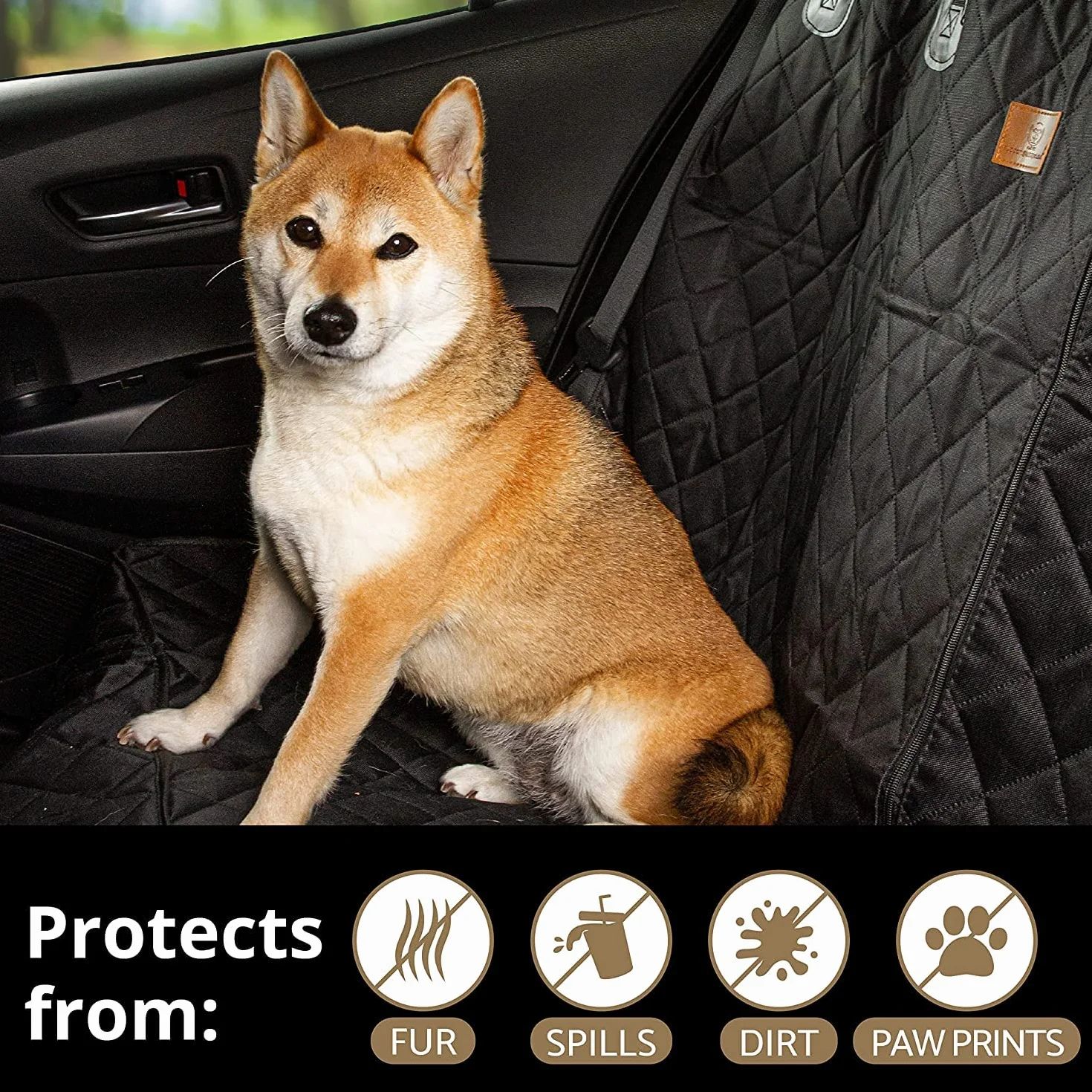 AMZPET ISOFIX Pokrowiec na siedzenie samochodowe dla psa Wodoodporny 133 x 56 cm