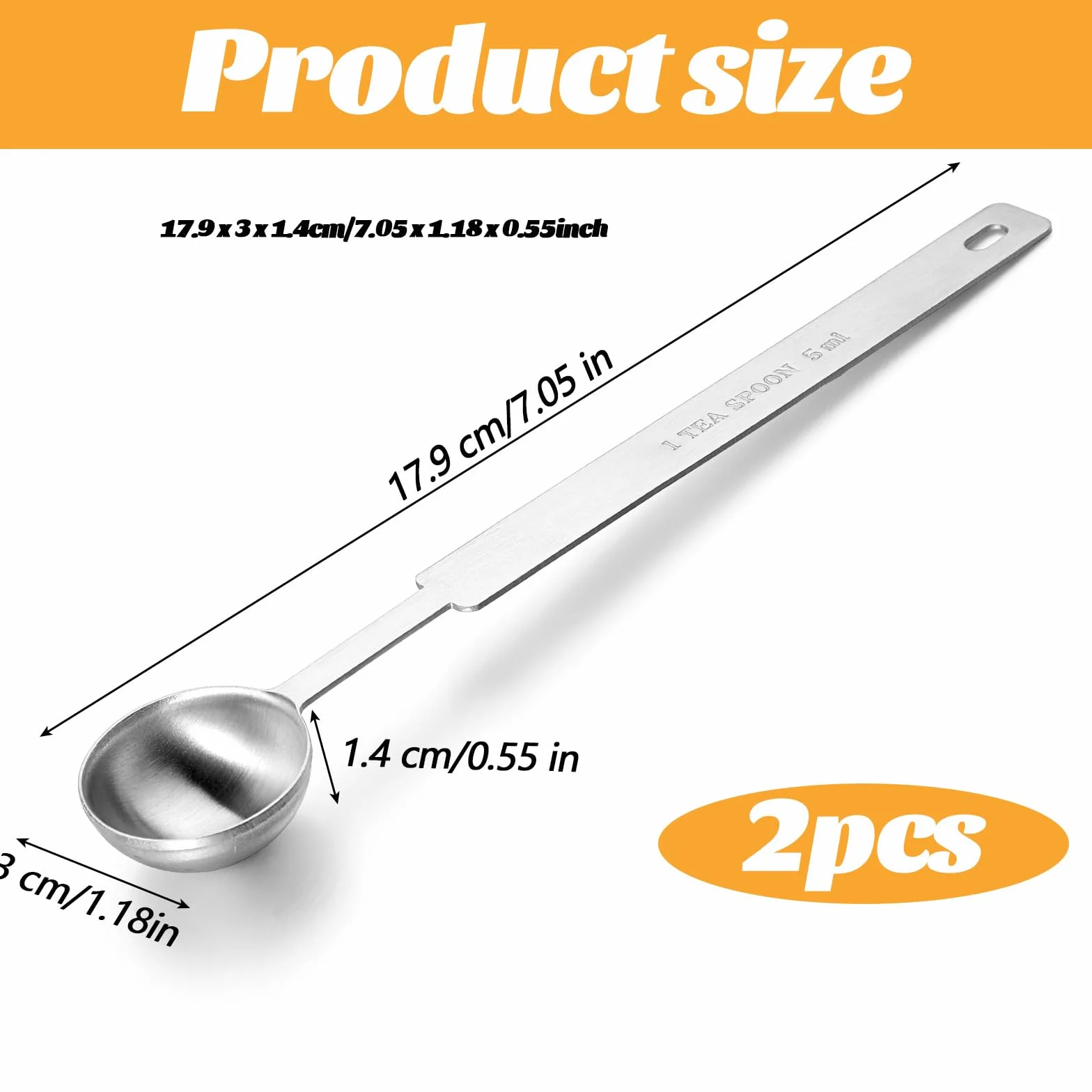2 szt. łyżeczka do herbaty łyżka stołowa łyżki pomiarowe 5 ml metalowe łyżki pomiarowe ze stali nierdzewnej łyżka stołowa łyżeczka do herbaty miarka łyżka gadżety kuchenne do gotowania i pieczenia