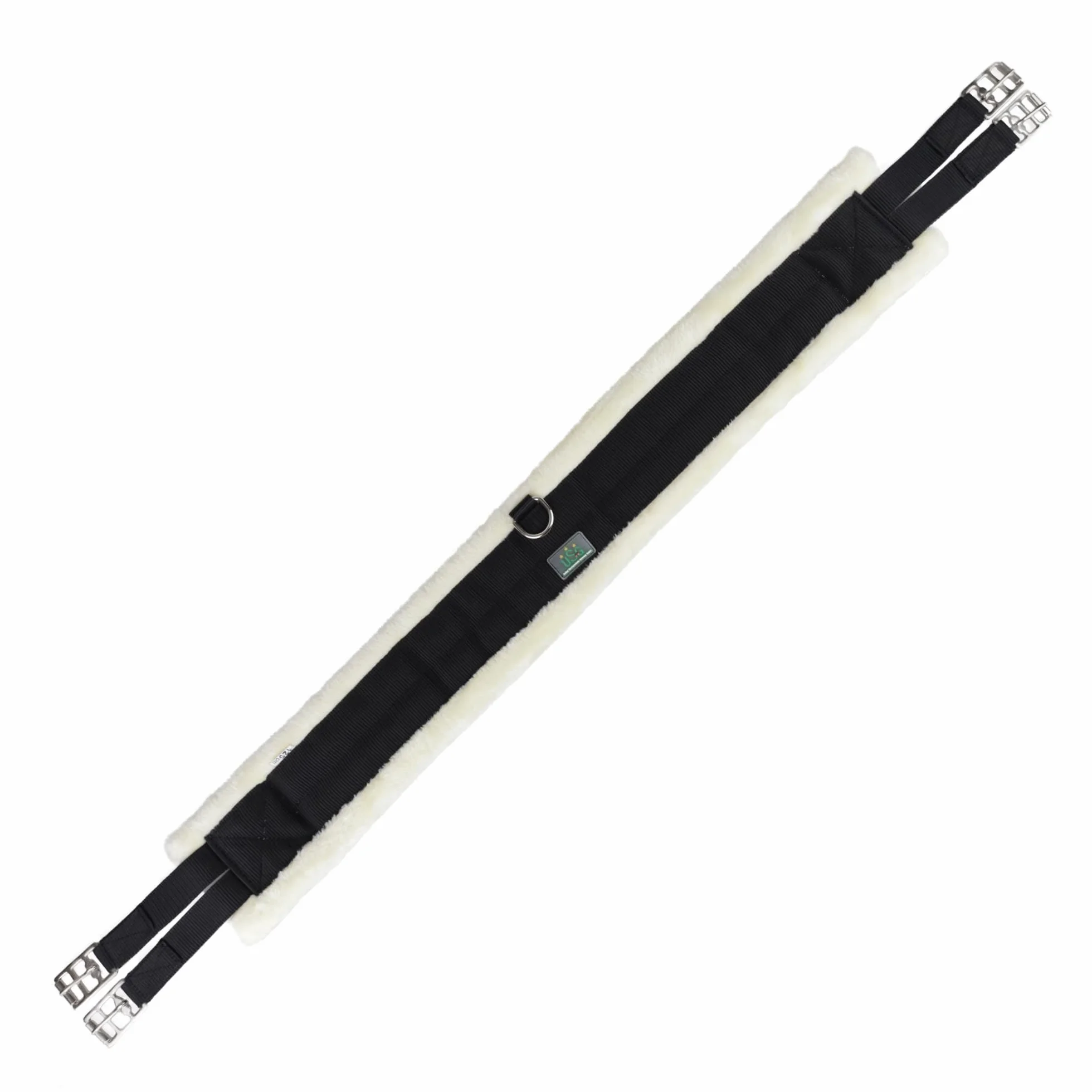 USG nylonowy pas z wyściółką ze sztucznego futra czarny beżowy 125 cm