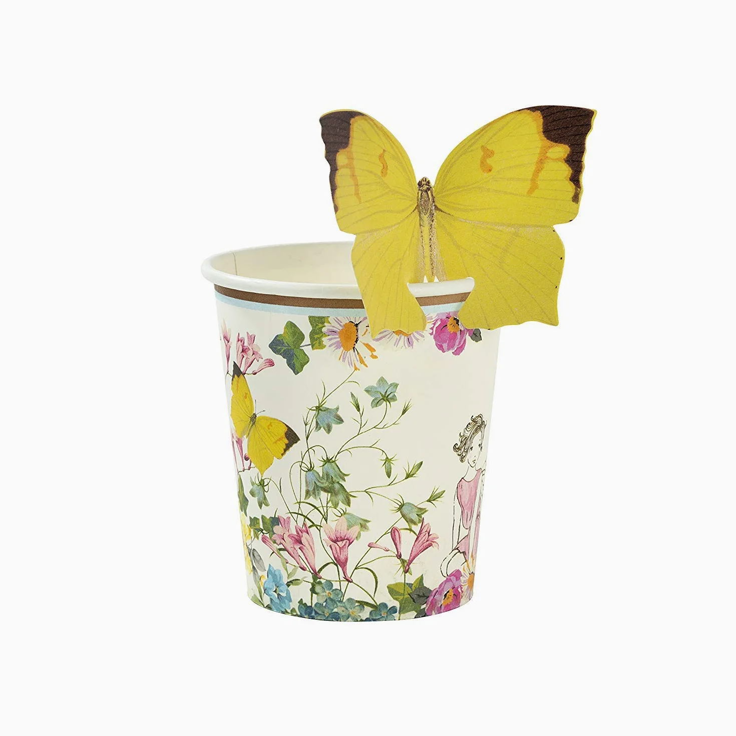 Talking Tables Papierowy motyl na przyjęcie herbaciane, kubki wróżki PK12, 12 sztuk, wysokość 20 cm, 18 cm