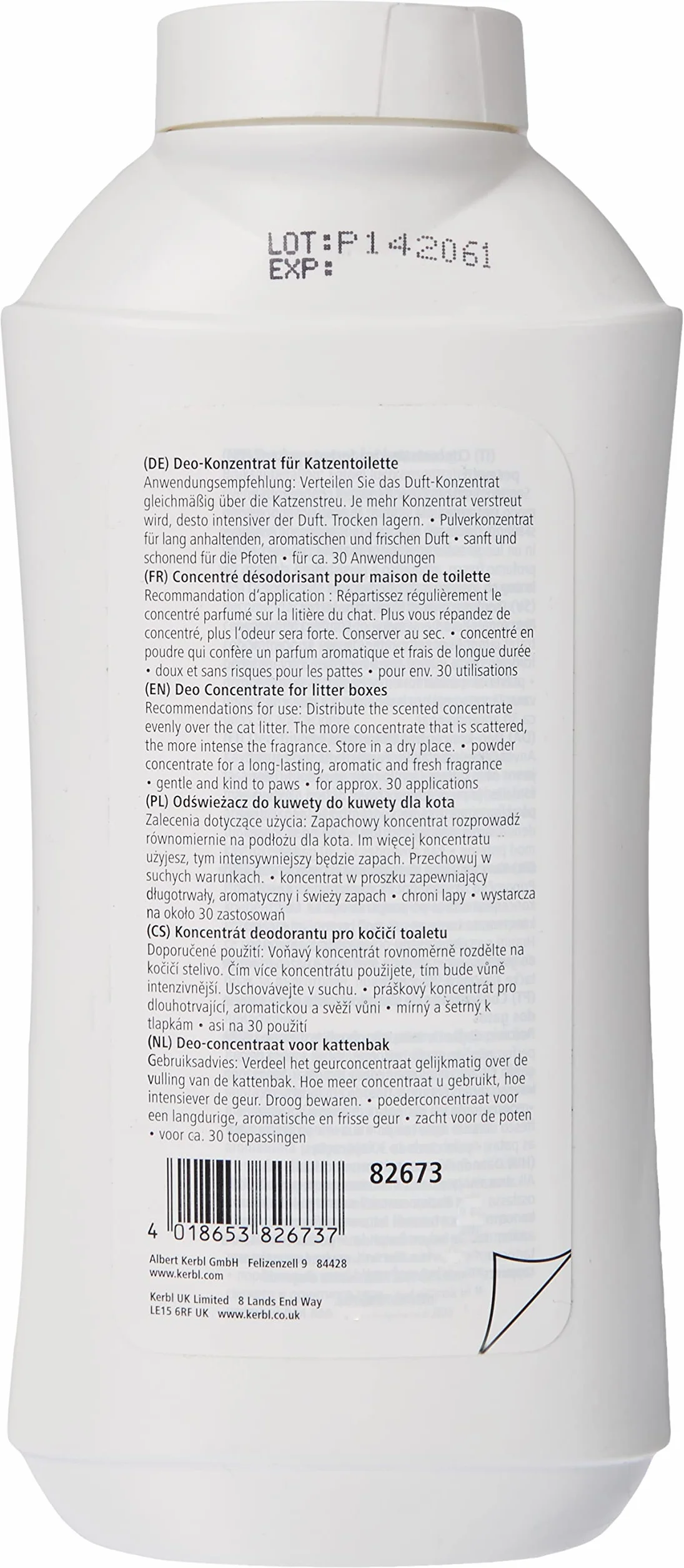 KERBL PET dezodorant w koncentracie do kuwety dla kota lawenda 700 g