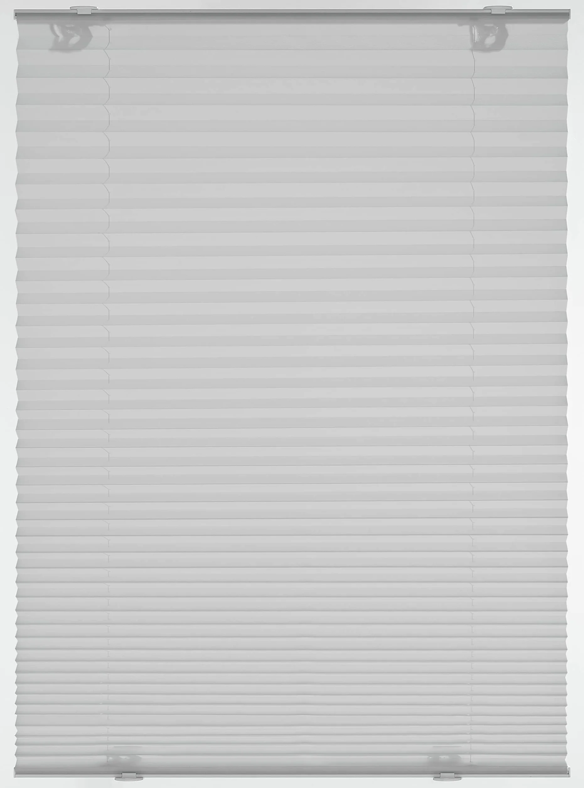GARDINIA Solo Roleta plisowana, Z przyssawkami, W zestawie wszystkie elementy montażowe, 2 aluminiowe szyny, Szara, 70 x 130 cm (szer. x wys.)