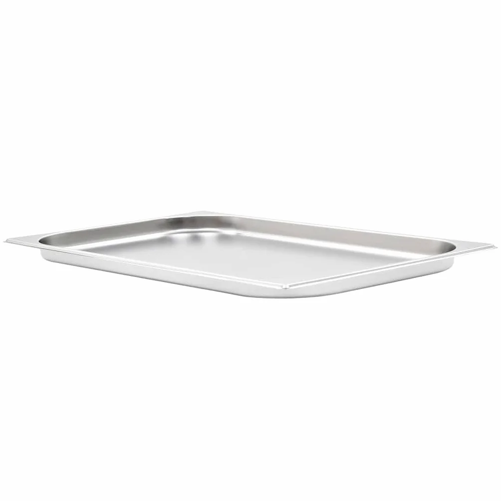 Pojemnik gastronomiczny 4 szt. GN 1/1 stal nierdzewna 530 x 325 x 20 mm, można układać w stos do pojemników utrzymujących ciepło, pojemników na jedzenie, Chafing Dish, Bainmarie, lady