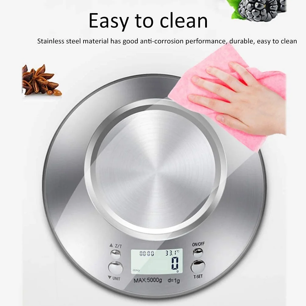 Wagi do żywności Wlectronic Cyfrowe wagi kuchenne, Mini waga do dokładnego ważenia, waga elektroniczna do gotowania żywności dla gospodarstw domowych Wagi (rozmiar: 3 kg/0,1 g