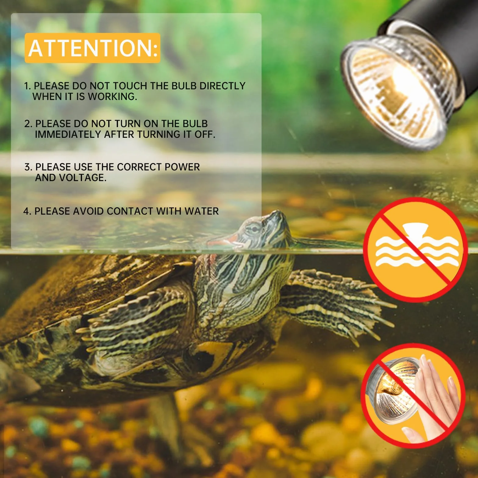 Caldarax Terrarium E27 Lampa grzewcza do ściemniania, 25 W UVA UVB Żółw Ogrzewanie Lampa grzewcza AC 230 V, żarówka gada Ogrzewanie dla żółwi, węży, jaszczurek, płazów, akwarium, zestaw 2 szt