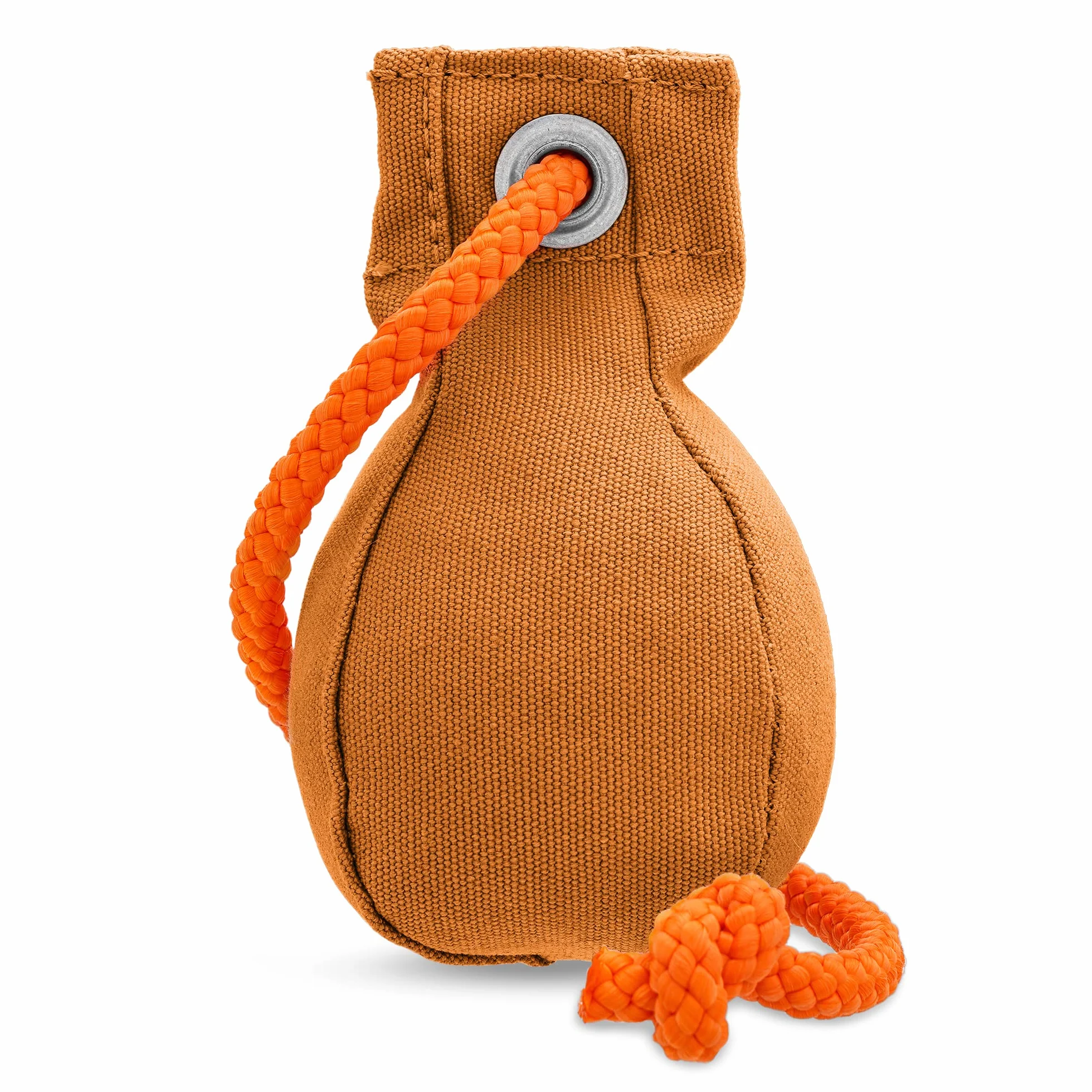 Piłka do treningu apportacji Dummyball 150 g pomarańczowa z długą linką