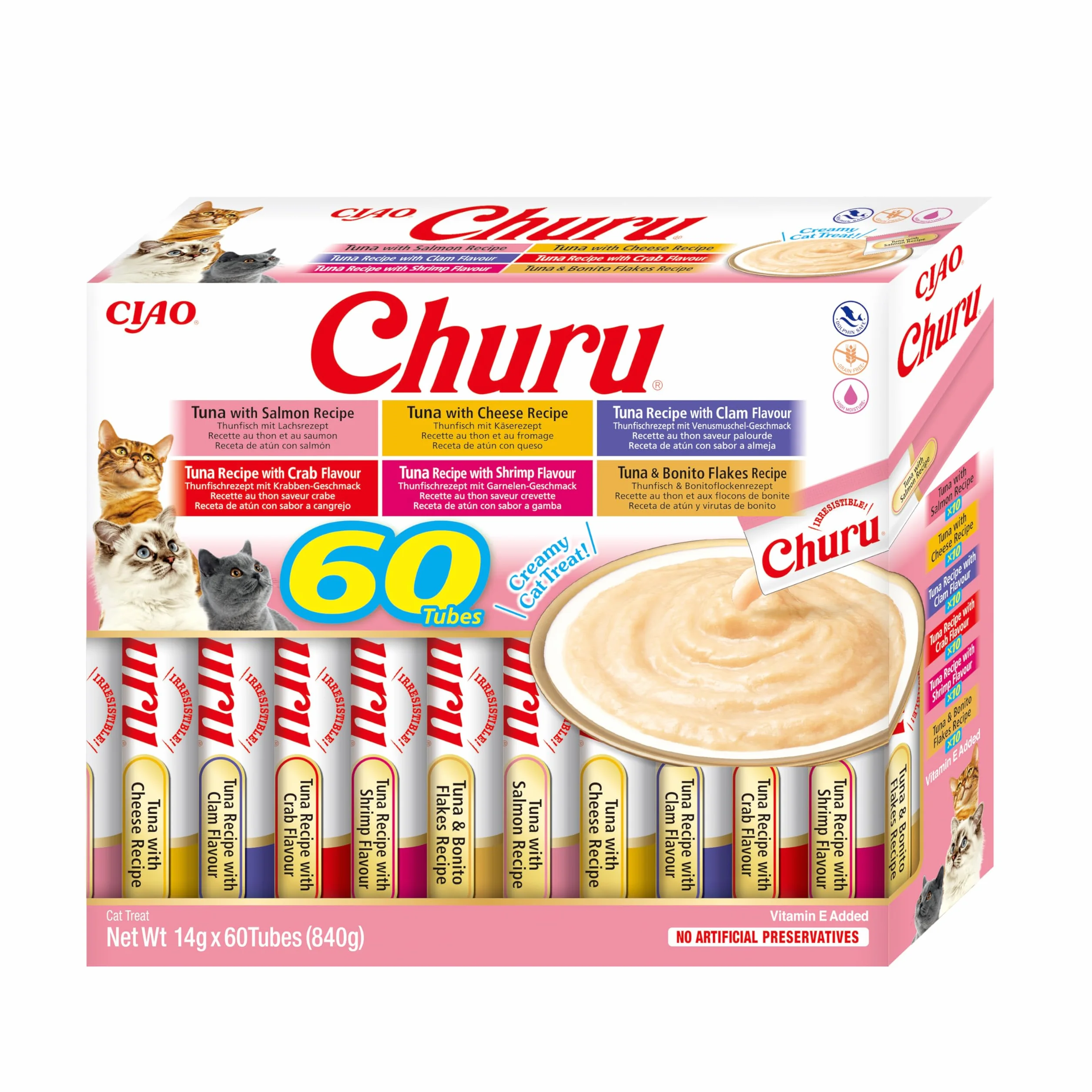 Inaba Churu Przekąska dla Kotów, Tuńczyk, 60 x 14 g