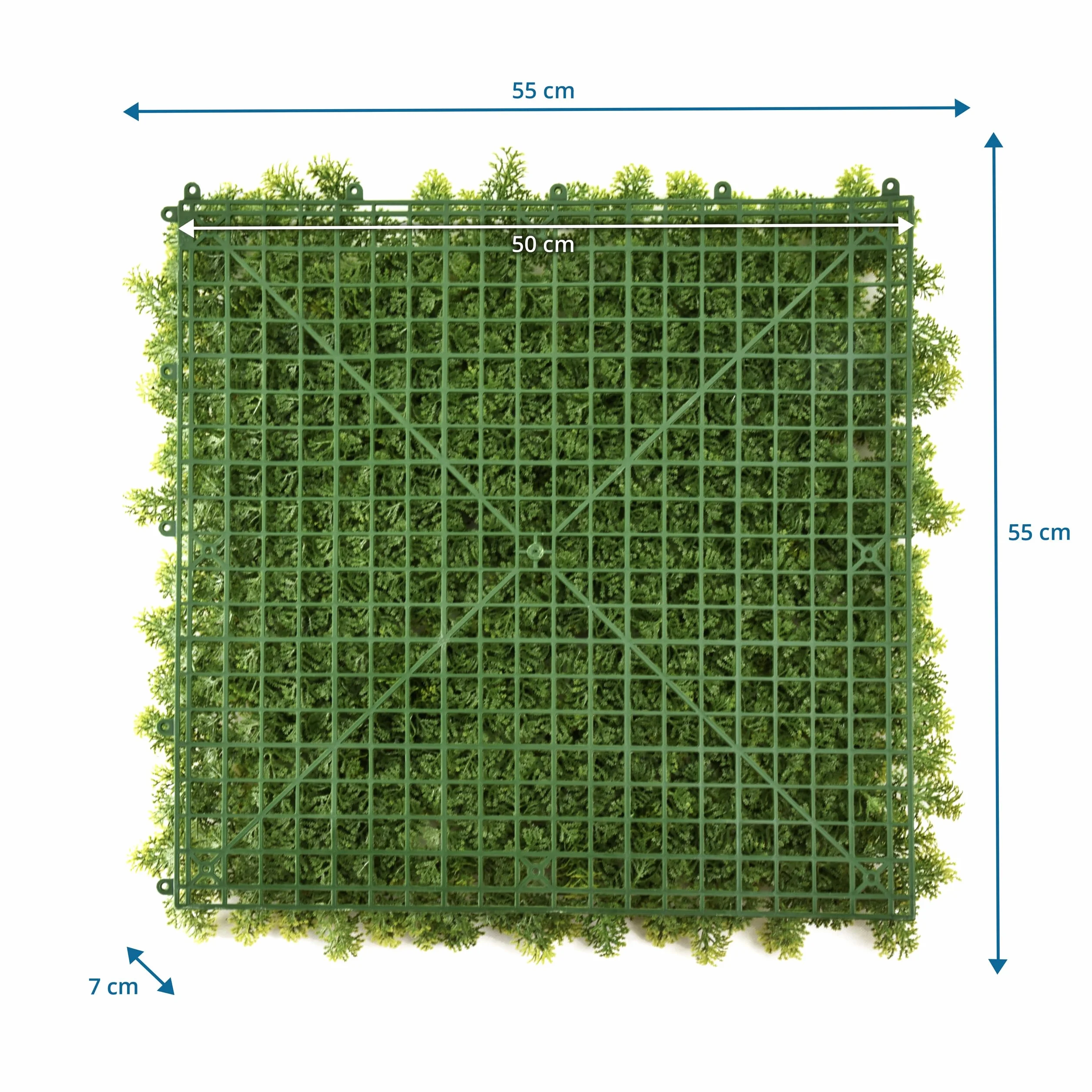Leafluxe ściana na rośliny, do użytku wewnątrz i na zewnątrz, 55 x 55 cm, 3 sztuczne maty do roślin, dekoracja ścienna, dekoracja ścienna