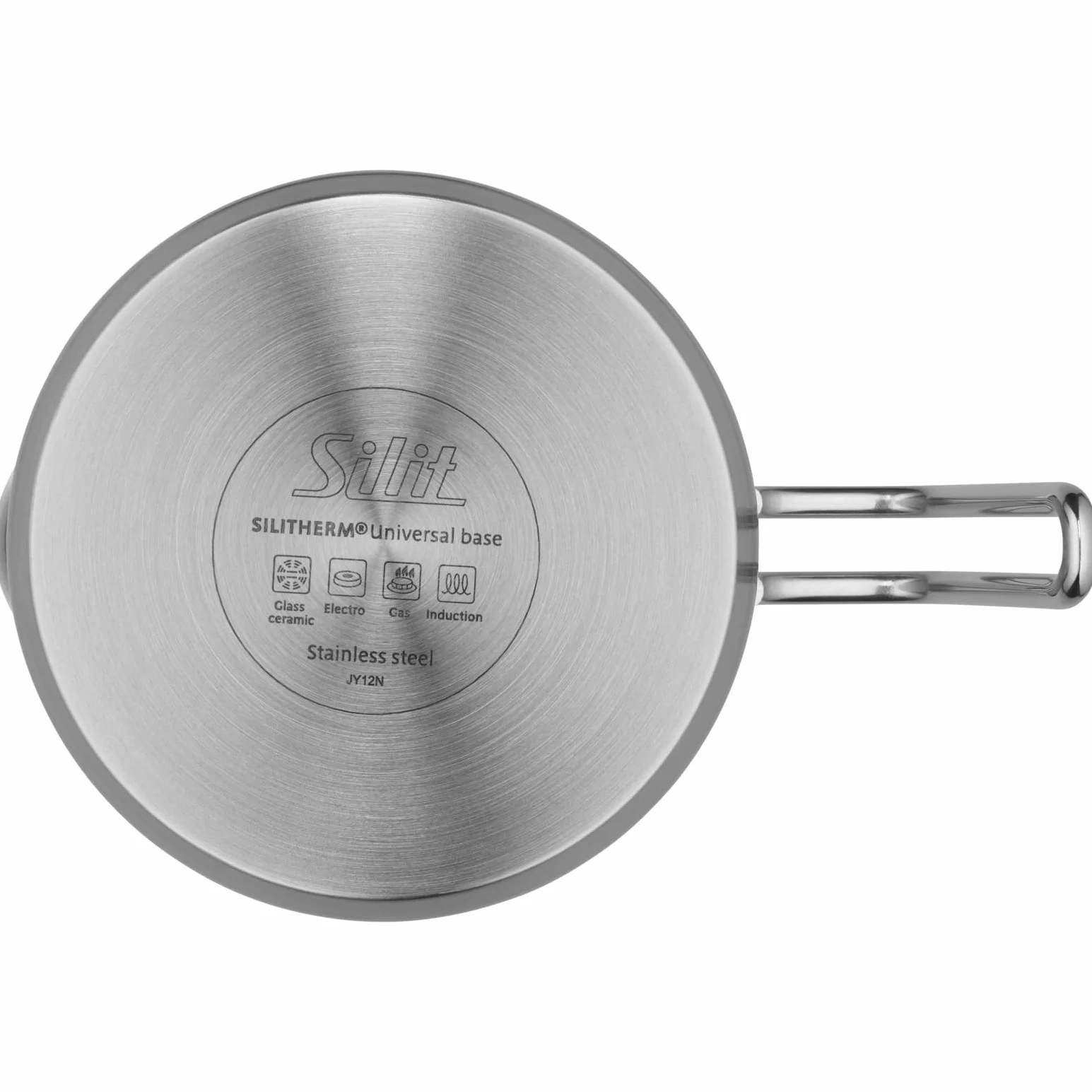 Silit Achat dzbanek na mleko ze szklaną pokrywką, srebrny, 14 cm, 1,7 l