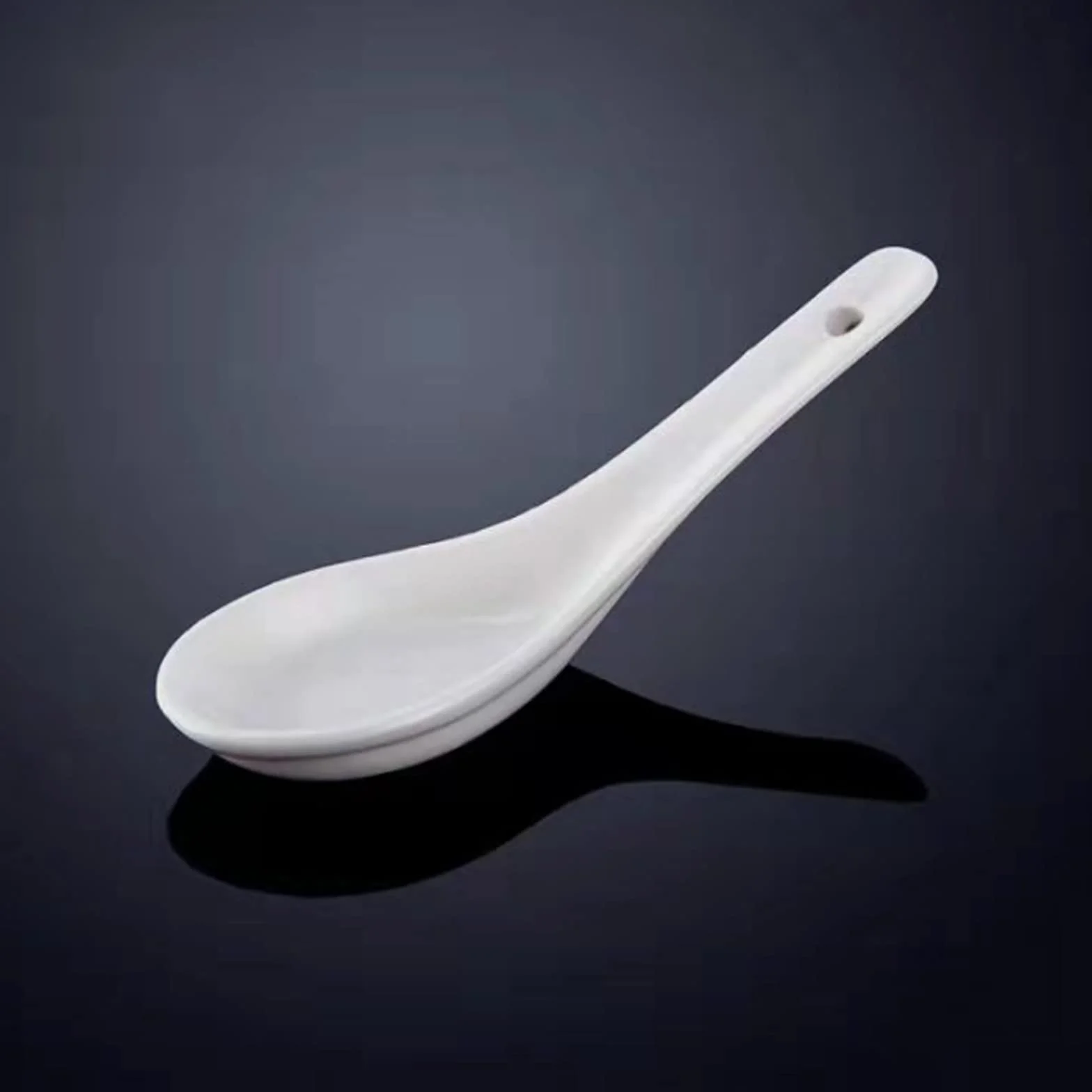 8 sztuk łyżeczek z białej porcelany, łyżka ceramiczna, łyżka do dipu, łyżka do zupy, odpowiednia do kuchni i jadalni (biała)