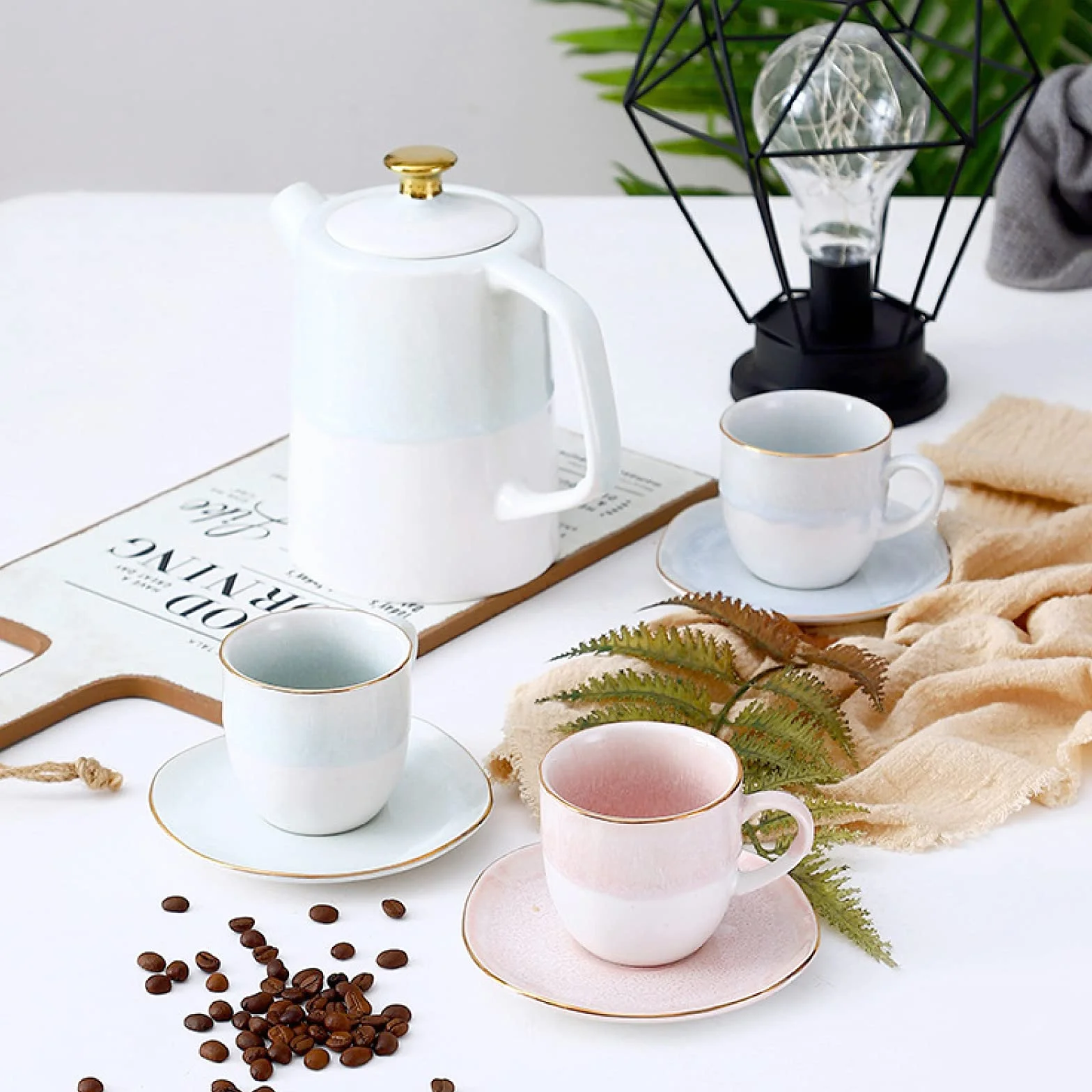 Zestawy Do Herbaty Z Czajniczkiem Dla Dorosłych, Filiżanka Do Herbaty I Spodek, Zestaw Na 3 Osoby, Porcelana, Ceramika, Kawa, Herbata, Zestawy Upominkowe Na Herbatę, Kawę, Popołudniową Herbatę (M)